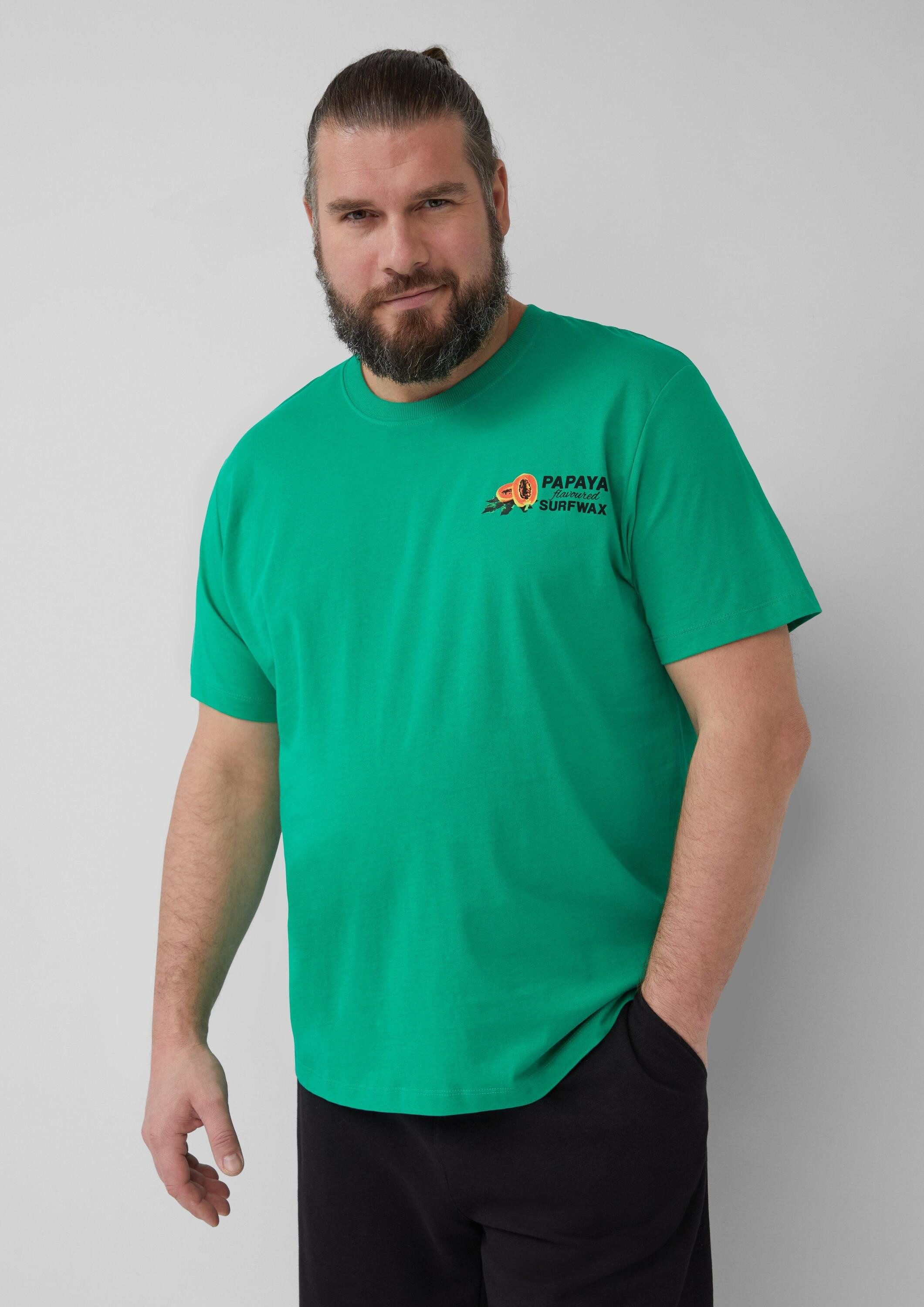 s.Oliver Kurzarmshirt T-Shirt Baumwoll-T-Shirt im Relaxed Fit mit Front- un günstig online kaufen