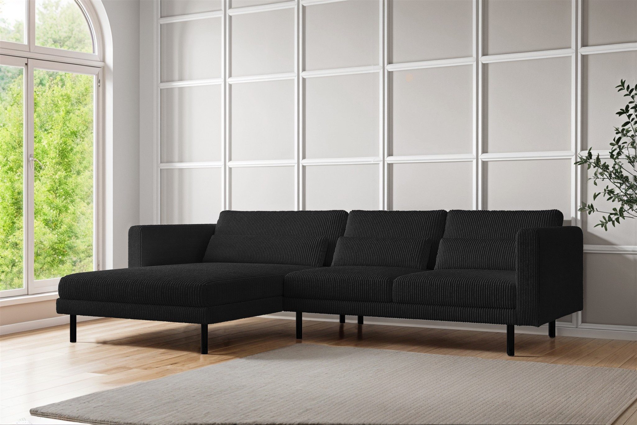 Ecksofa Designersofa AGADA in Stoff