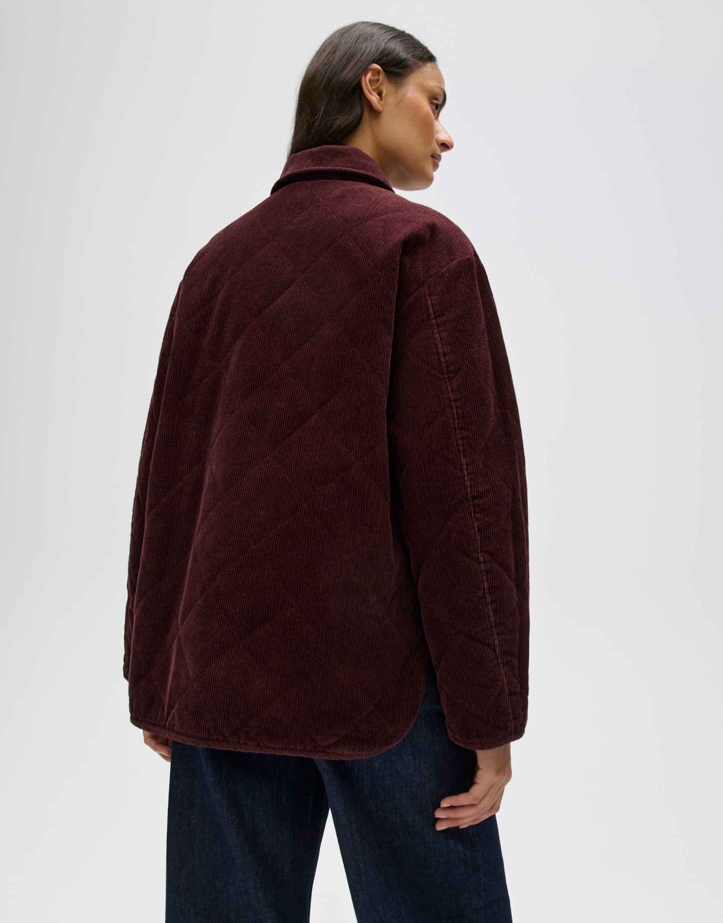 OPUS Steppjacke Hekordi aus weichem Cord Gerader Schnitt mit Midi-Länge und aufgesetzten Fronttaschen – Bild 3 von 5