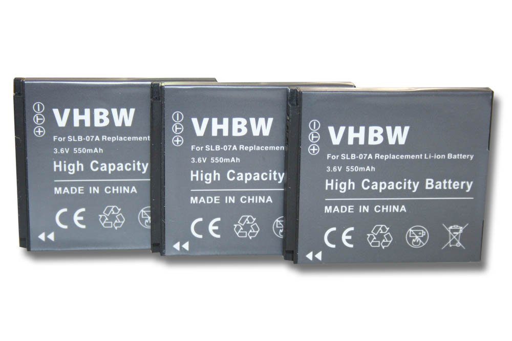 vhbw passend für Samsung ST45, ST50, ST500, ST550, ST550 2VIEW, ST600, Kamera-Akku 550 mAh