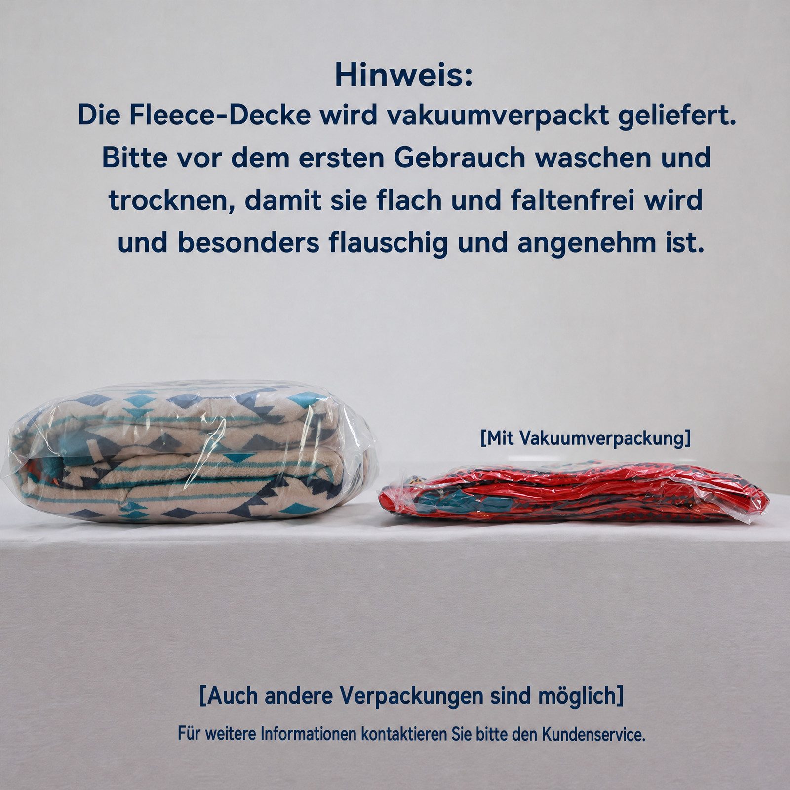 Wohndecke Kuscheldecke Fleecedecke 127x152 / 150x200 cm, weich & warm, PFCTART, Flauschige Decke, wendbar, 100 % Mikrofaser mit Aztekenmuster – Bild 5 von 5