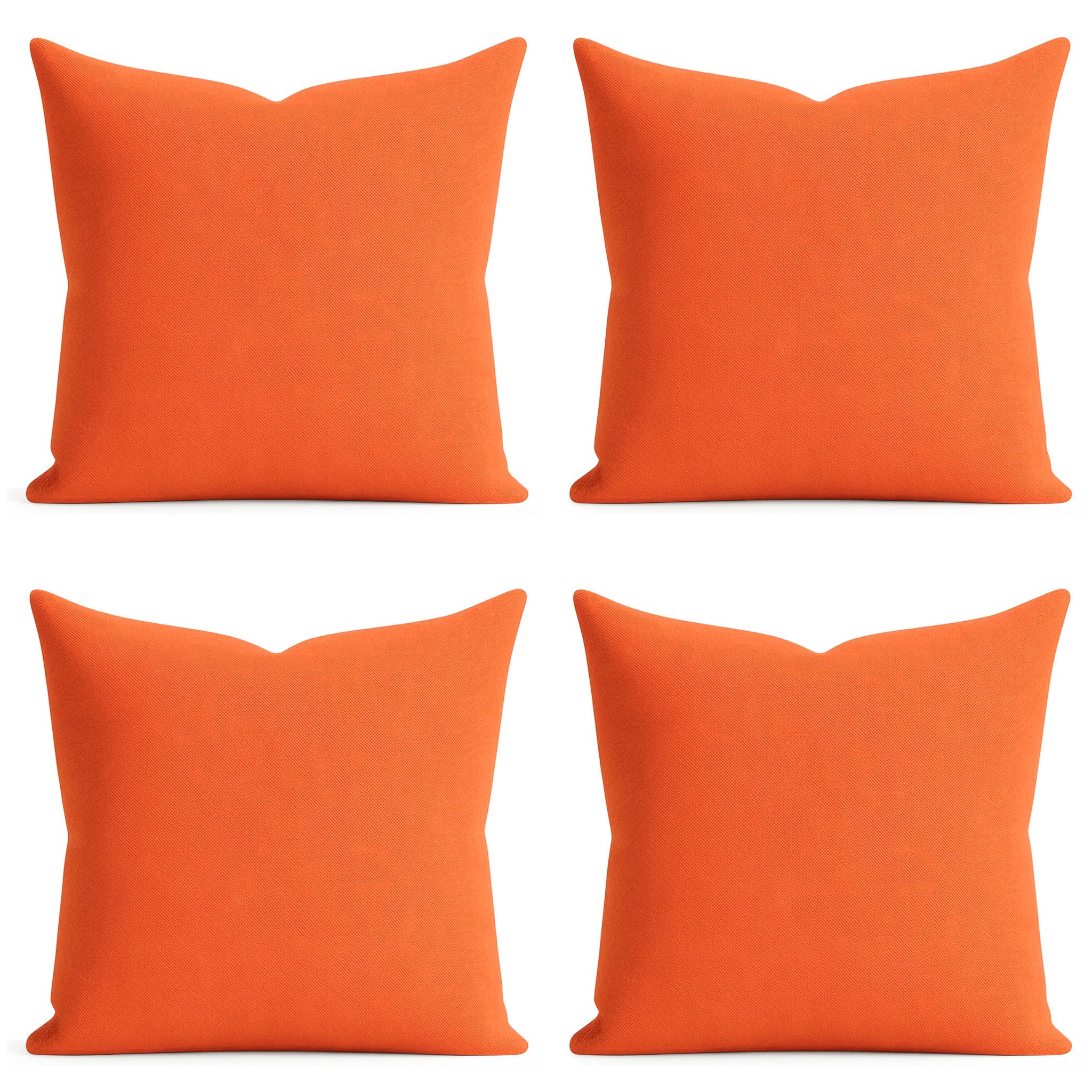 matches21 HOME & HOBBY Kissenbezüge 4er Set Kissenhülle 40x40 cm orange pfl günstig online kaufen