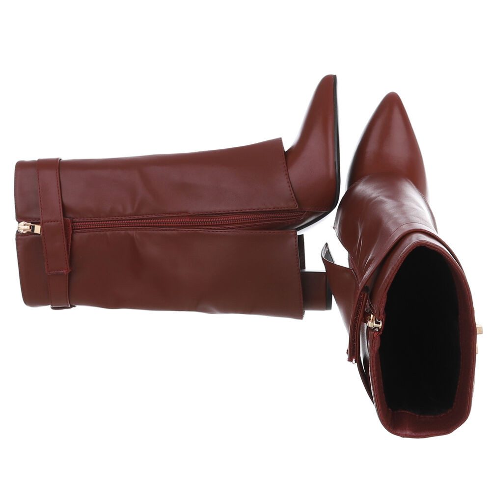 Ital-Design Elegante Stiefeletten mit umgeschlagenem Schaft für Damen High- günstig online kaufen