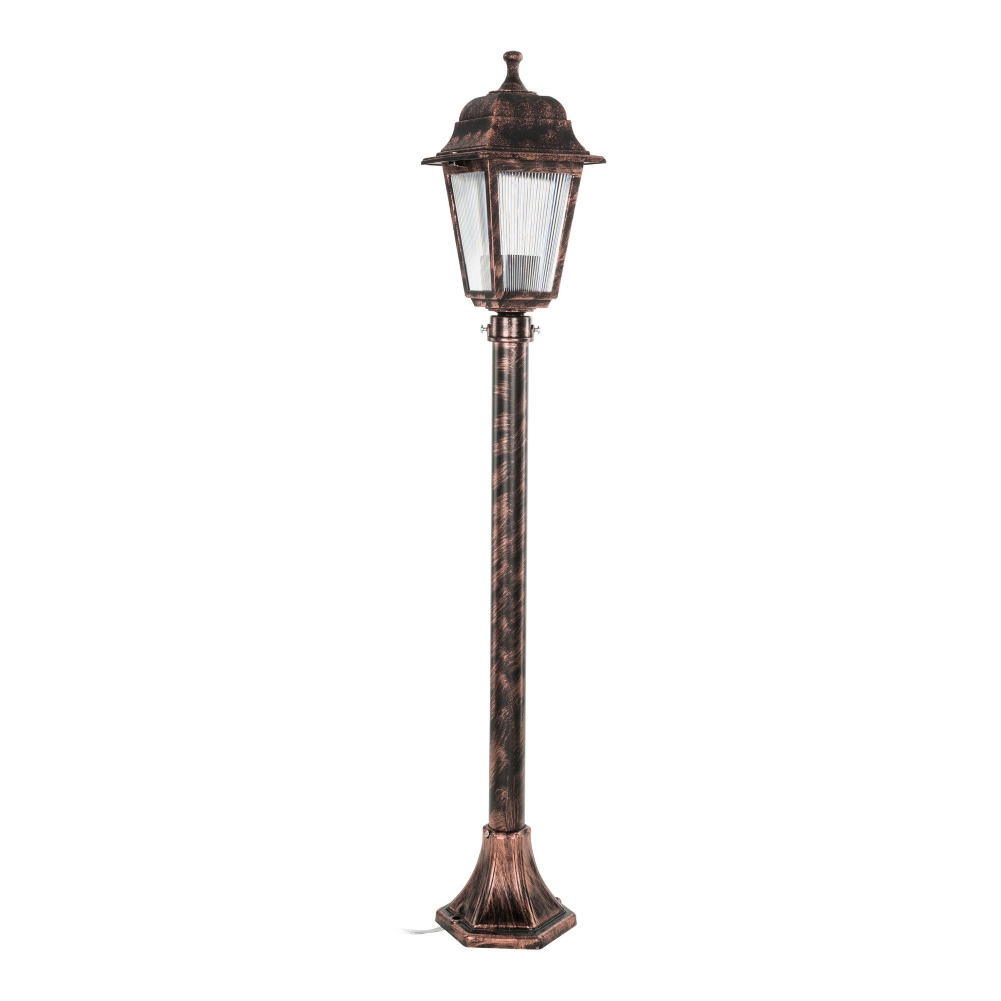 lux.pro Außen-Stehlampe, ohne Gartenlaterne Gebürstetes Kupferfarben x E27 »Keighley« Leuchtmittel, Außenlampe 1