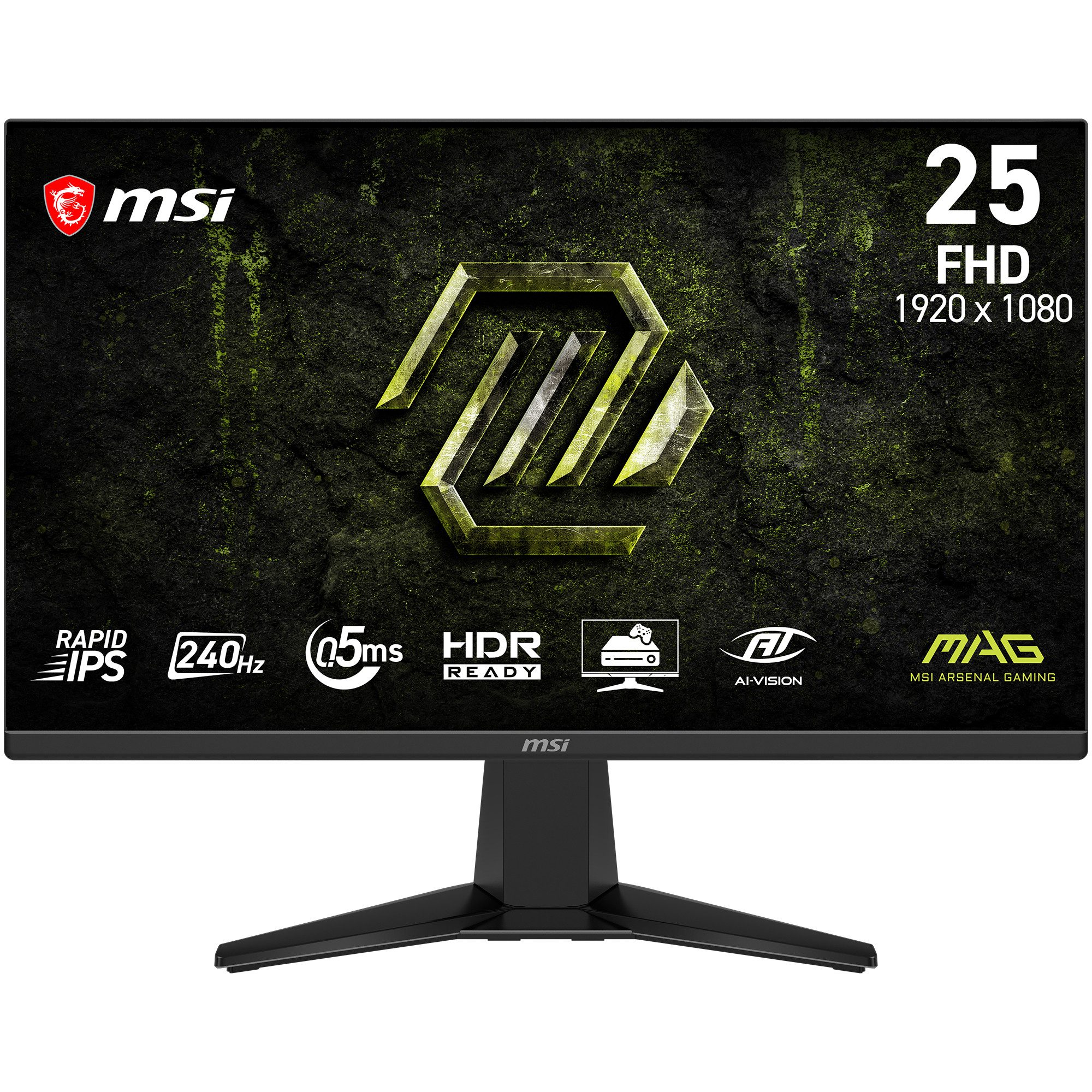 MSI MAG 255F X24 Gaming-LED-Monitor (62 cm/25 ", 1920 x 1080 px, FHD, 0,5 ms Reaktionszeit, 240 Hz, Rapid IPS, neigbar)