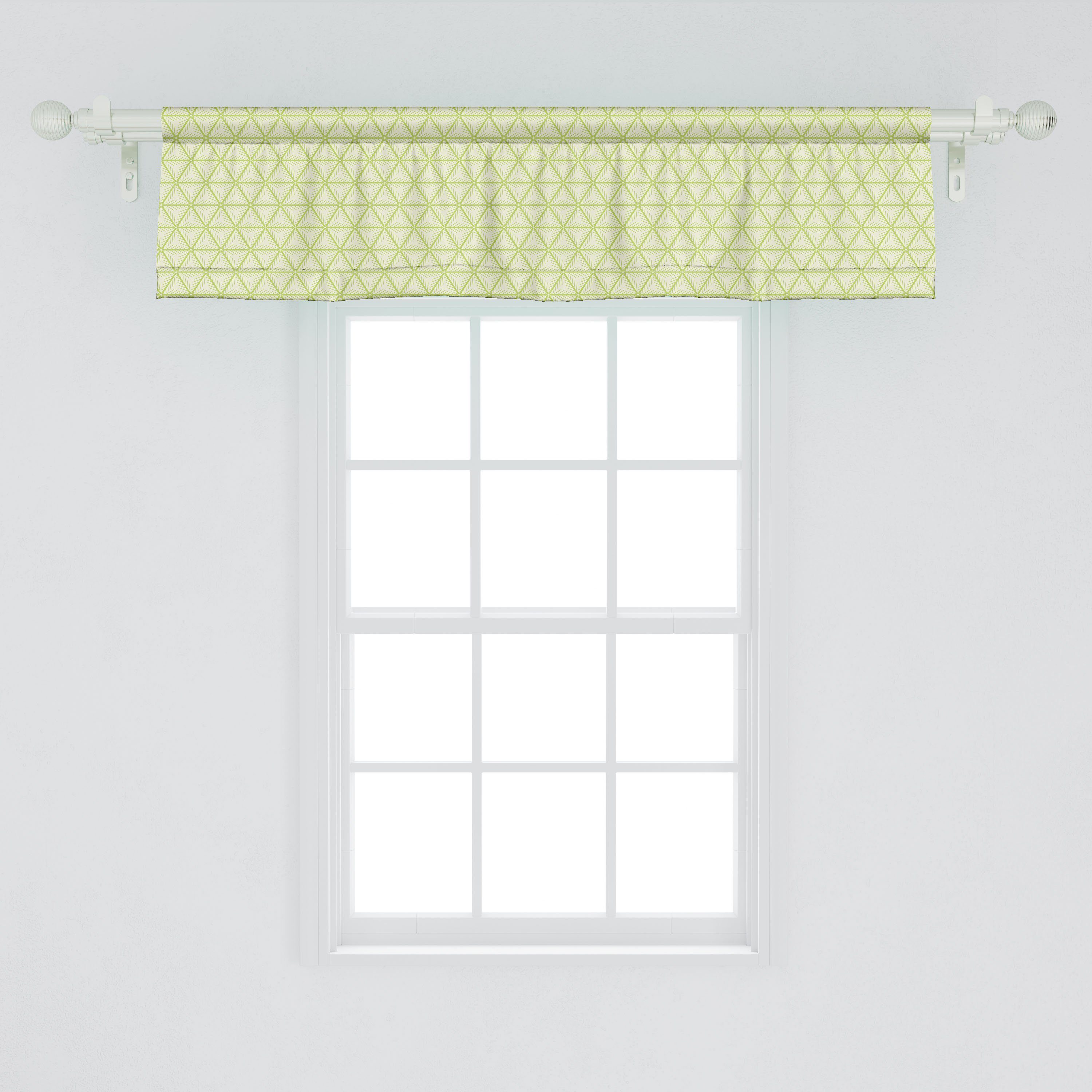 Scheibengardine Vorhang Stangentasche, mit für Dekor Minimalistic Microfaser, Abstrakt Abakuhaus, Moderne Schlafzimmer Volant Küche