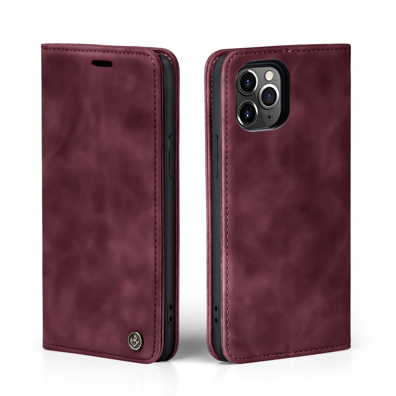 Tec-Expert Handyhülle Tasche Hülle für Apple iPhone 11 Pro 5.8 Zoll, 5.8, Cover Klapphülle Case mit Kartenfach Fliphülle aufstellbar