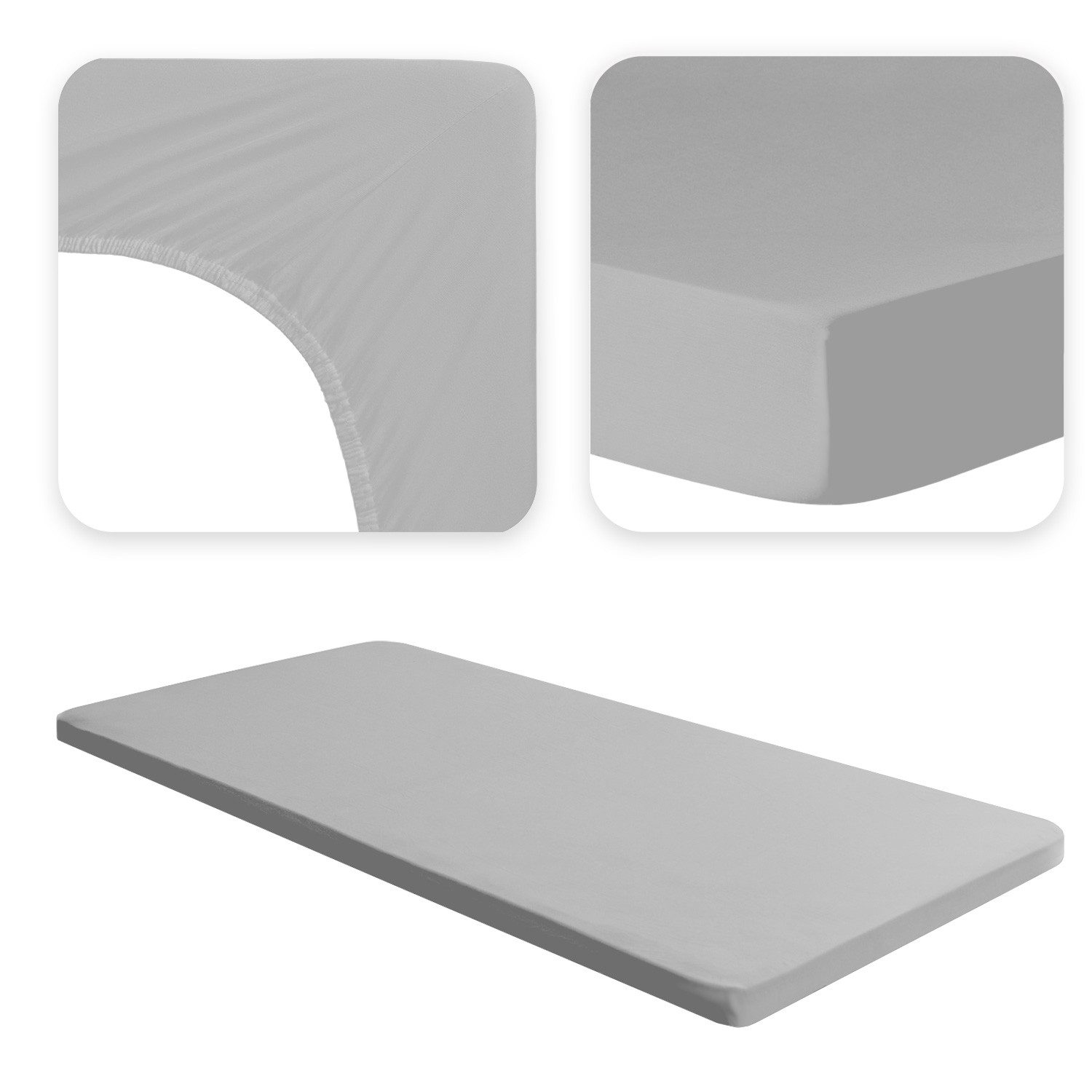 Jacobson Spannbettlaken TOPPER aus 100% Baumwolle, Jersey Bettlaken 160 g/m günstig online kaufen