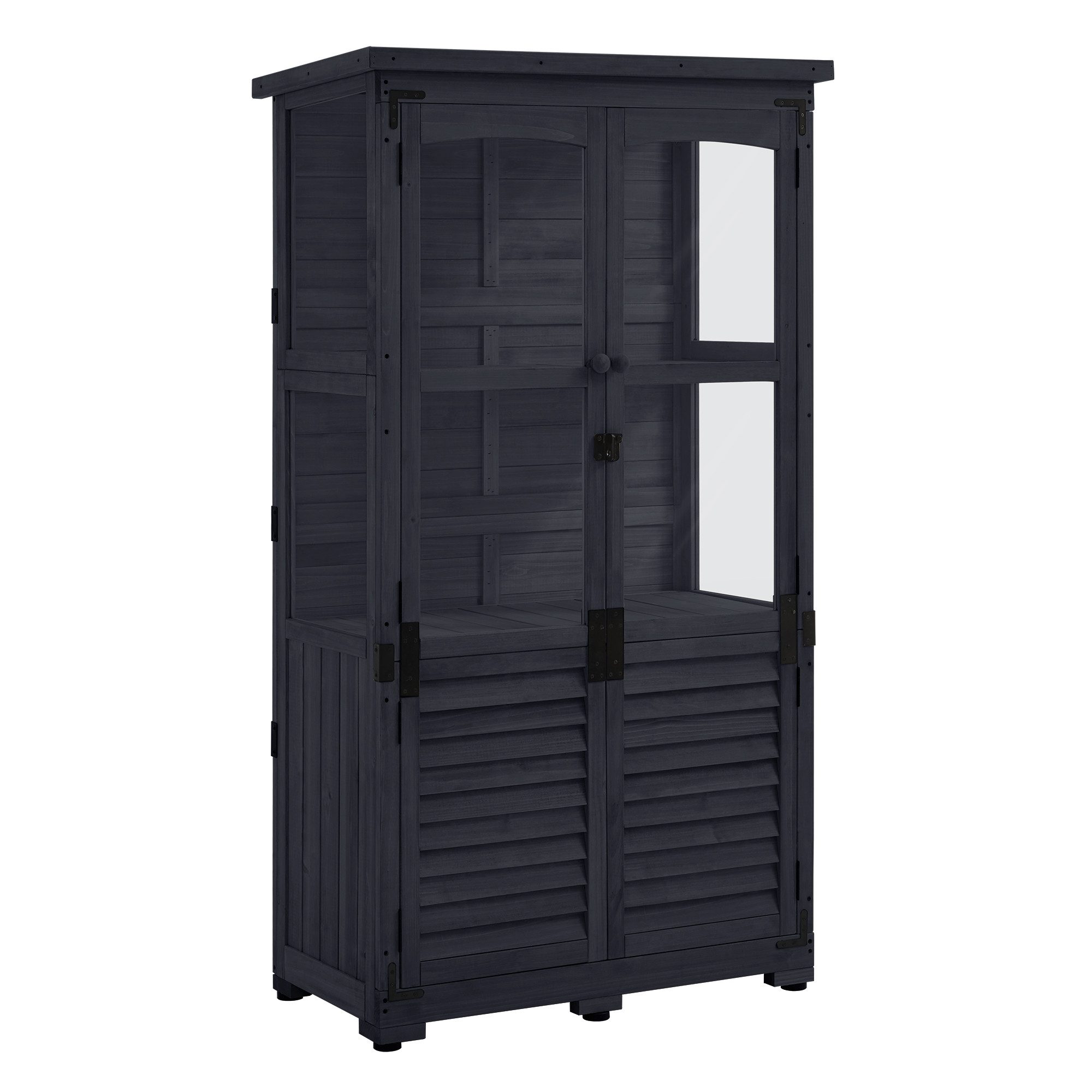 MCombo Gerätehaus M MCombo Gartenschrank Holz Wetterfest, 87×46×160 cm 0120 günstig online kaufen