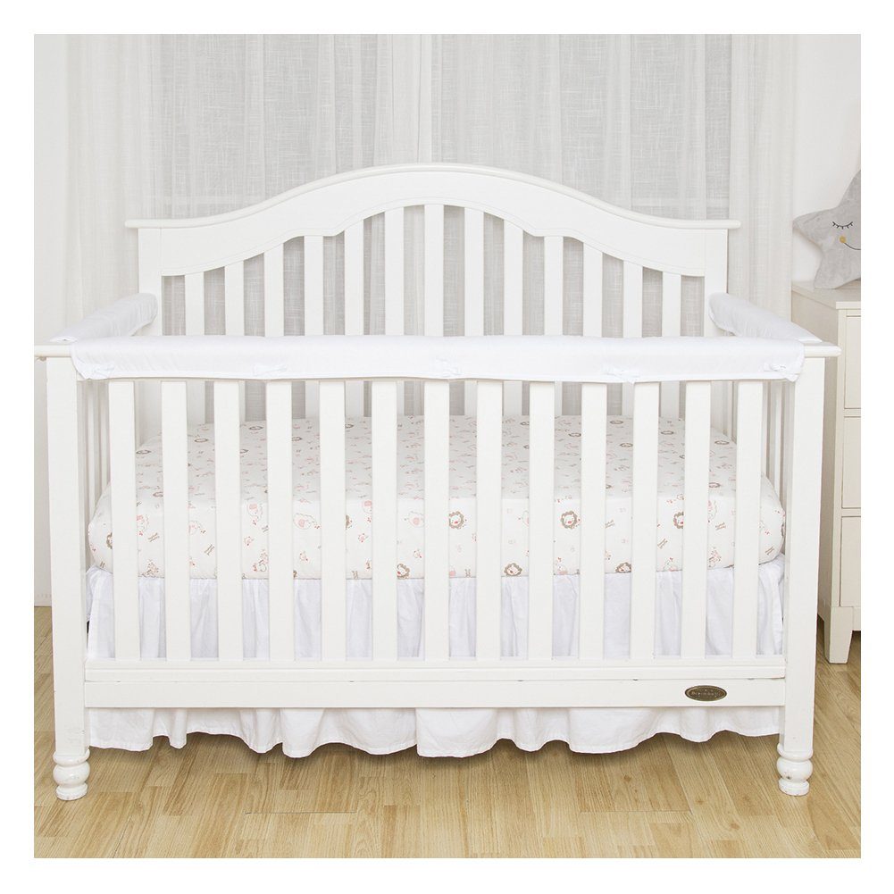 Blusmart Bettschutzgitter Baby-Schutzgitter-Abdeckung, 3-teiliges Weiß Leicht Reinigende, Set, Bettschutzgitter Zu
