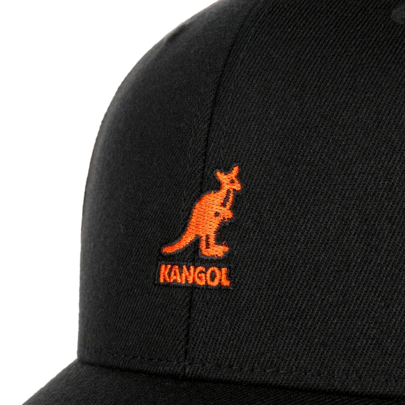 (1-St) Cap Kangol schwarz-orange Baseballcap Baseball geschlossen Hinten