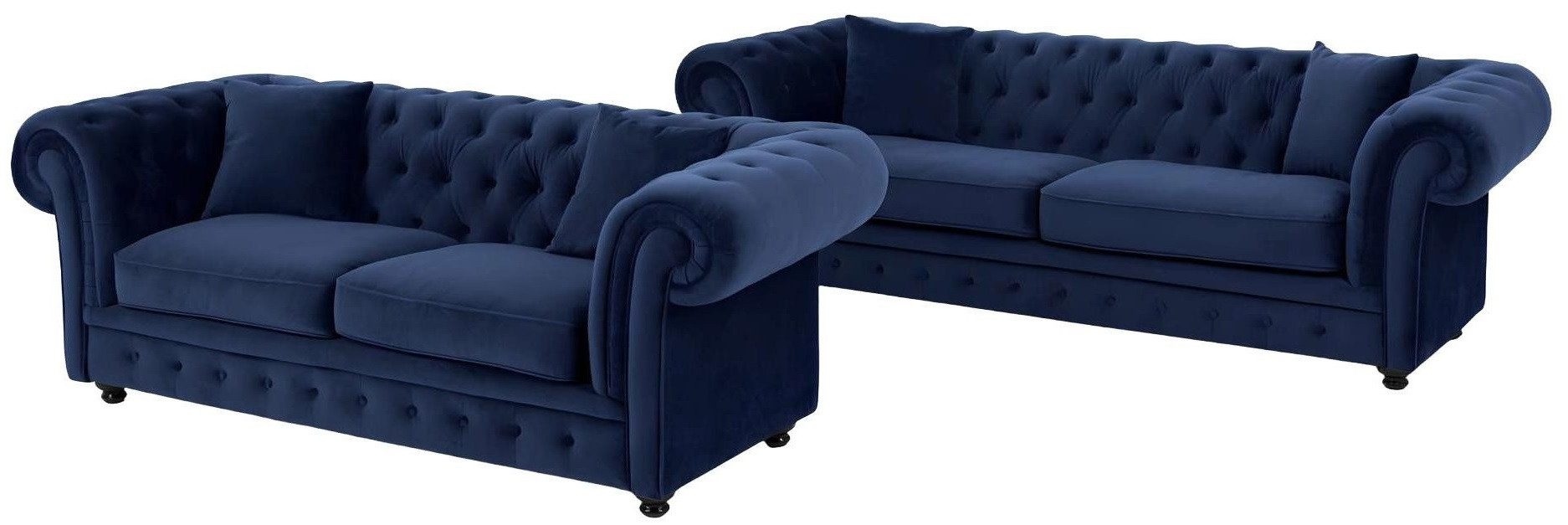 Xlmoebel Chesterfield-Sofa Luxuriöses Chesterfield Sofa aus edlem Stoff mit hoher Polsterung, Hergestellt in Europa