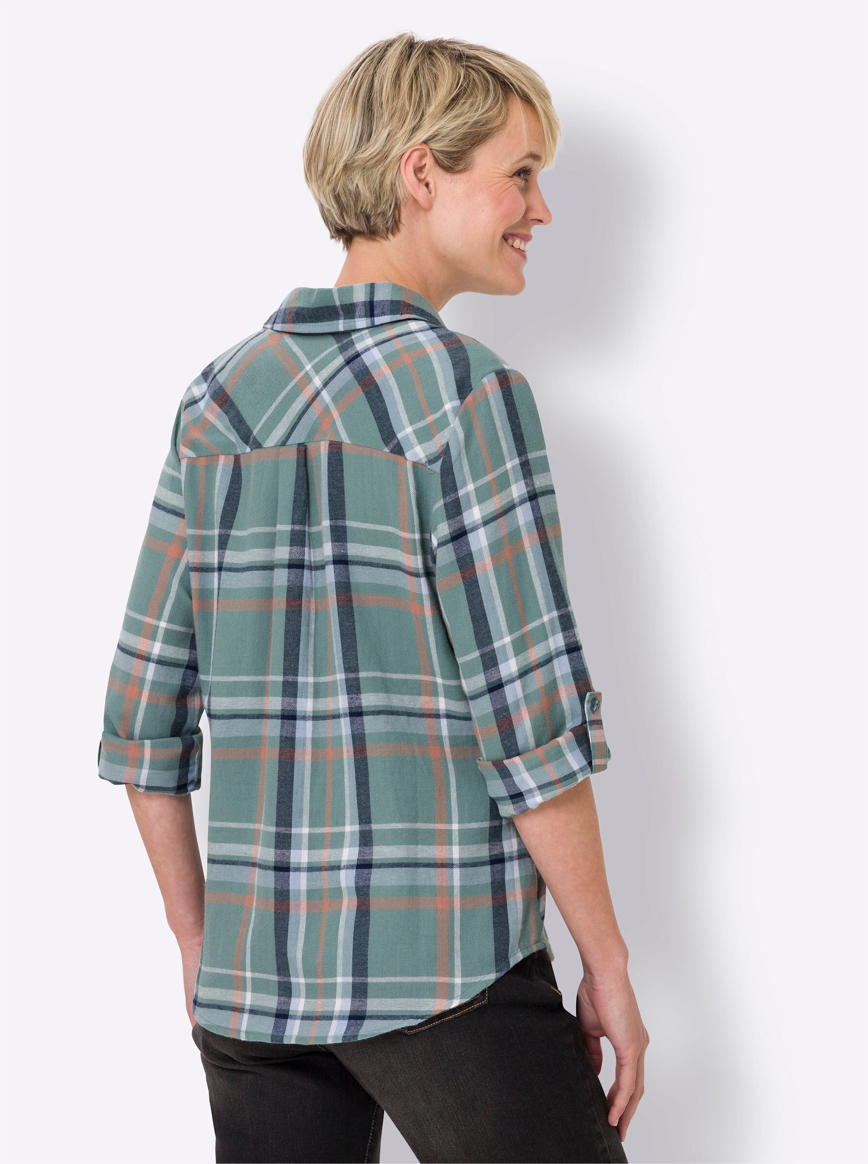 Sieh an! Klassische Bluse Flanellbluse günstig online kaufen