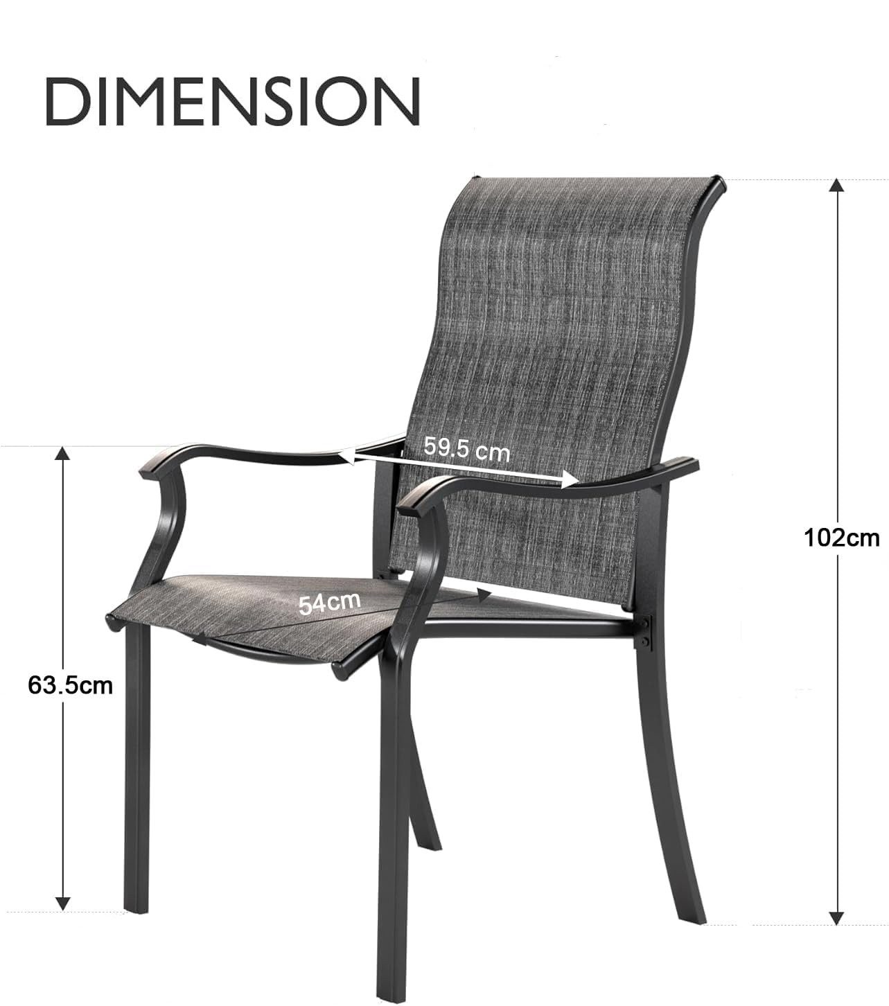 UDPATIO Gartenstuhl Gartenstühle 2/4er Set, Hochlehner günstig online kaufen