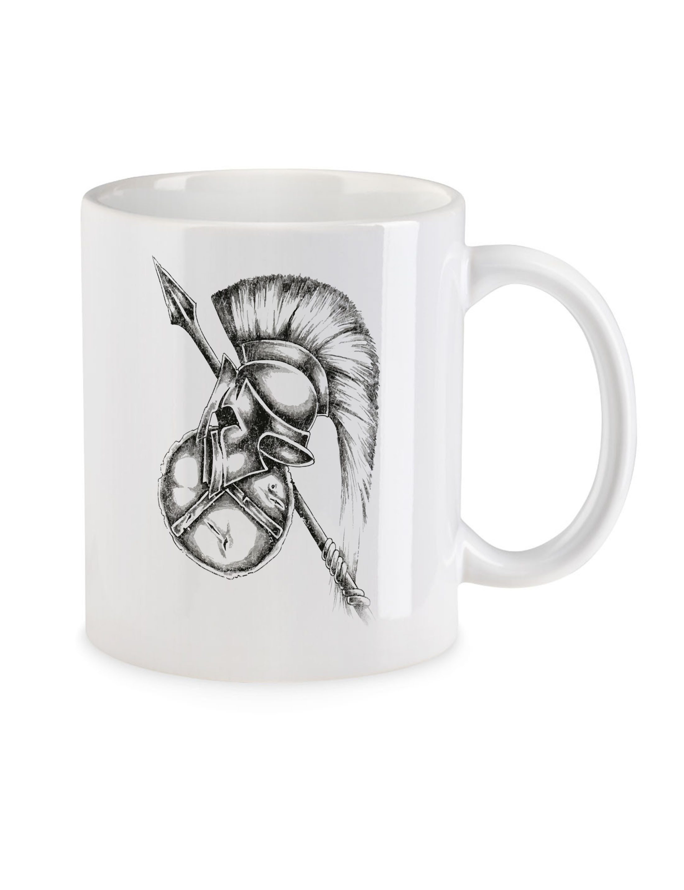 Urban Backwoods Tasse Spartan Gear Kaffeetasse Sparta Spartans Spartaner 300 Spartiaten, 1-tlg., Keramik, Schild Speer Helm Shield