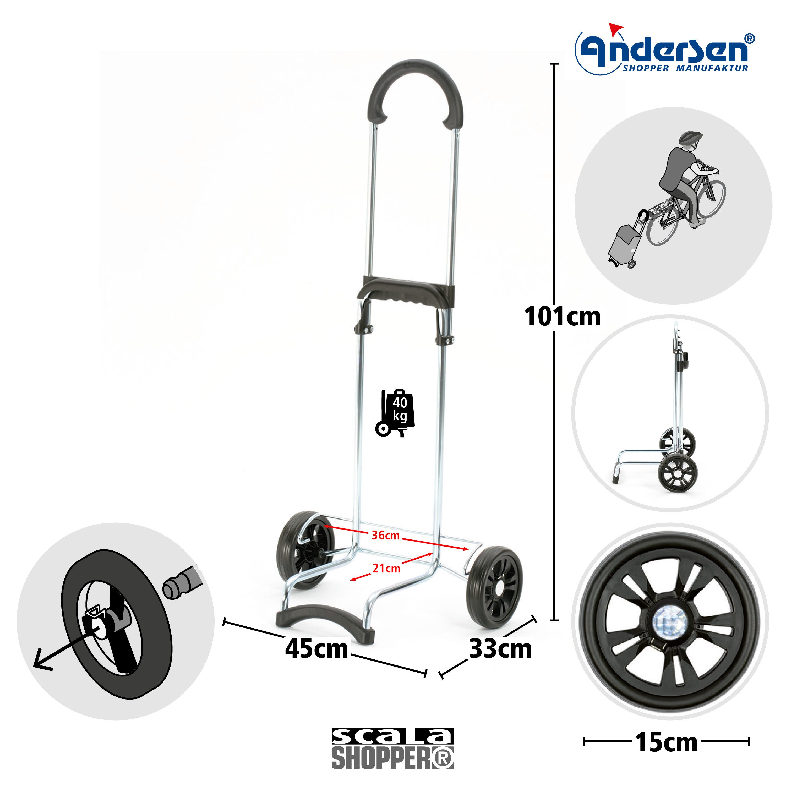 Andersen Einkaufstrolley Scala Shopper Walker blau, günstig online kaufen