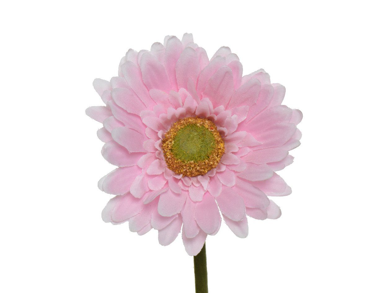 100% authentisch! Kunstblume, Decoris Gerbera Stiel Kunstblume season mit 50cm rosa decorations