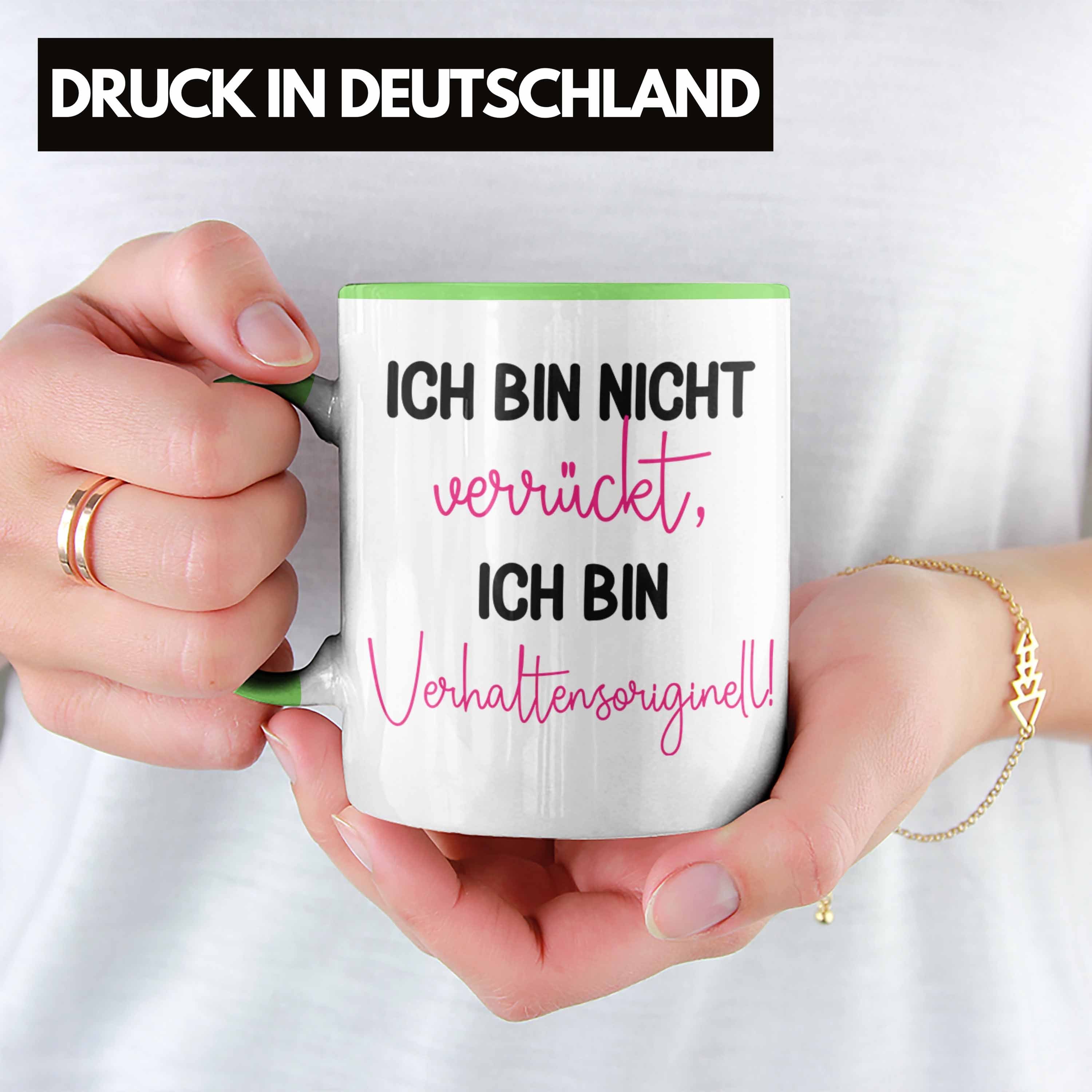 Sondern - Frauen für Tasse Nicht Trendation Freundin Kollegin Ich Spruch Trendation Geschenkidee Verhaltensoriginell Verrückt Grün mit Bin Tasse