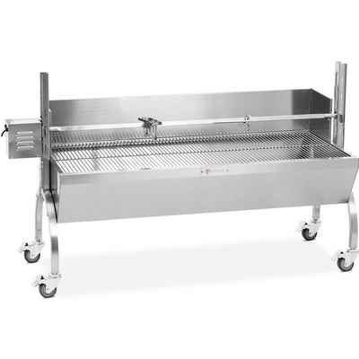 Royal Catering Grillspieß Spanferkelgrill mit Motor - 40kg - Längegrillspieß: 137cm - Edelstahl