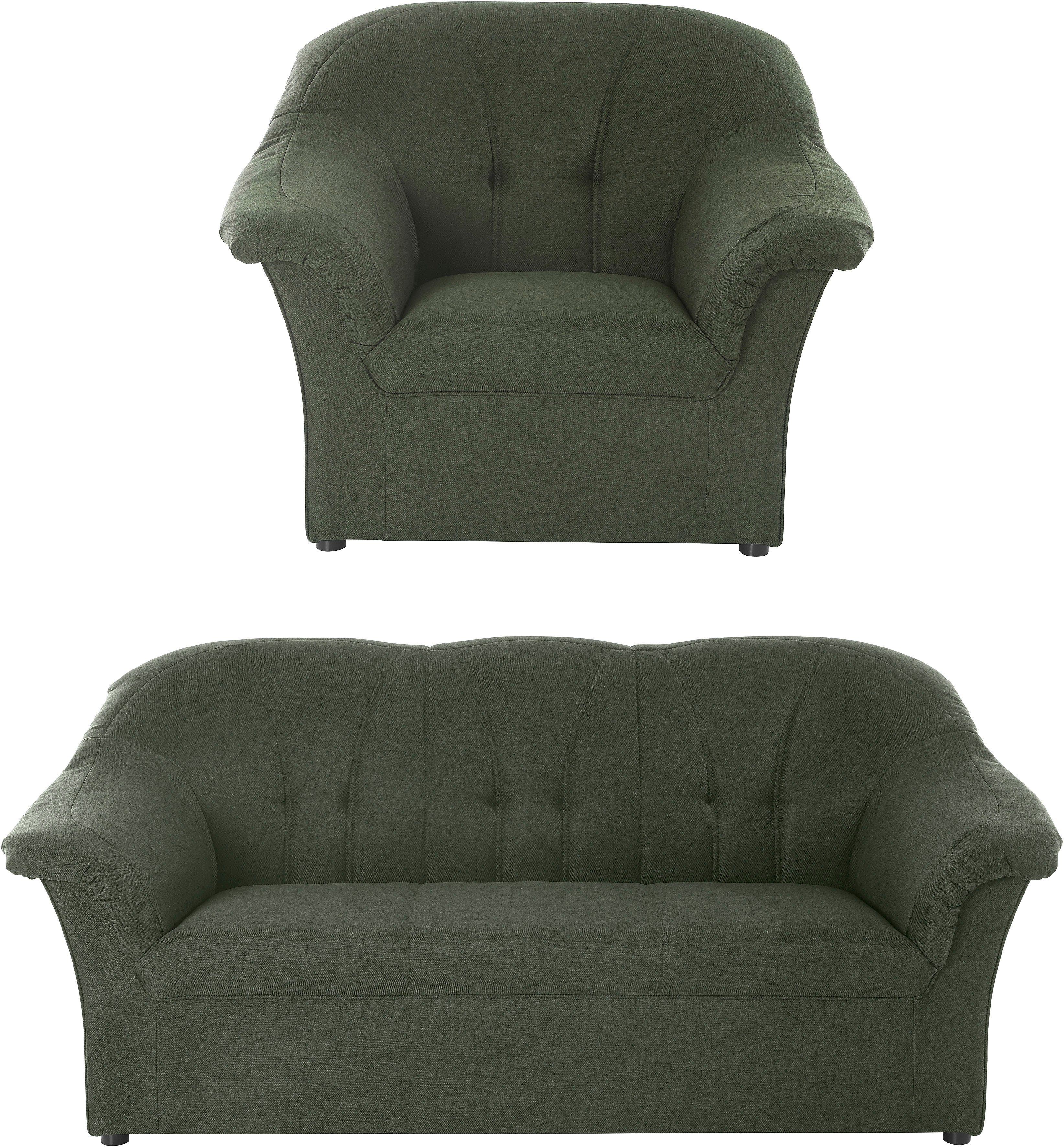 Beliebte Marke DOMO collection Polstergarnitur Pegnitz, (Set), Sessel 3-Sitzer und