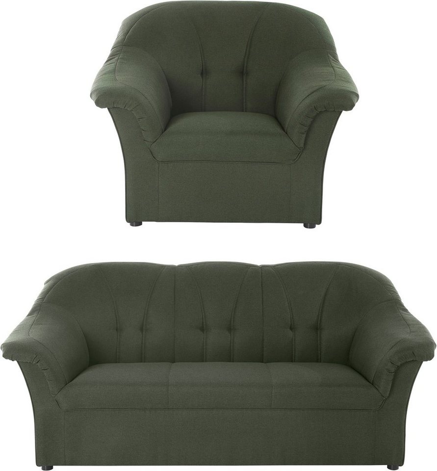 DOMO collection Polstergarnitur Pegnitz, (Set), Sessel und 3-Sitzer | Couchgarnituren