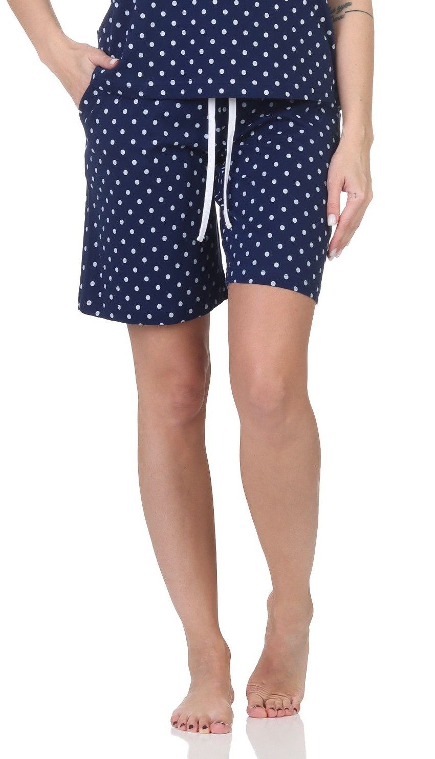 Normann Relaxanzug Damen Shorty Schlafanzug Pyjama Hose kurz - perfekt zu kombinieren