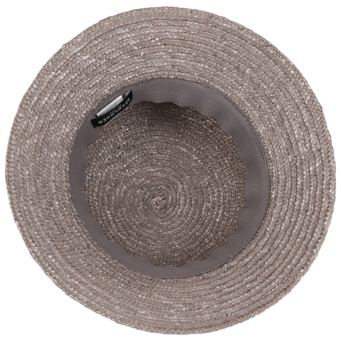 Seeberger Sonnenhut (1-St) Strohglocke grau Ripsband mit