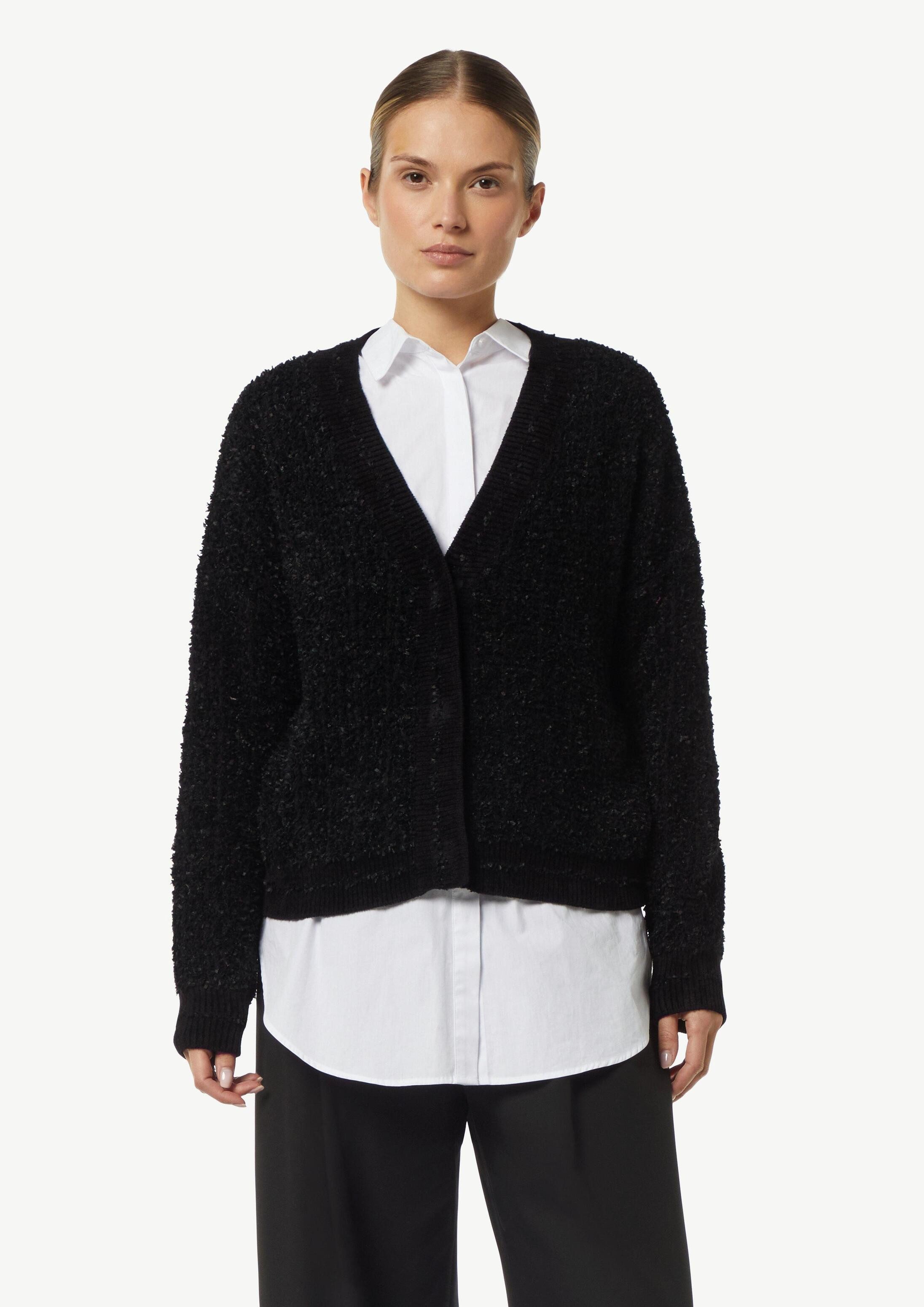 comma Cardigan Strickjacke Weite Strickjacke aus Effektgarn