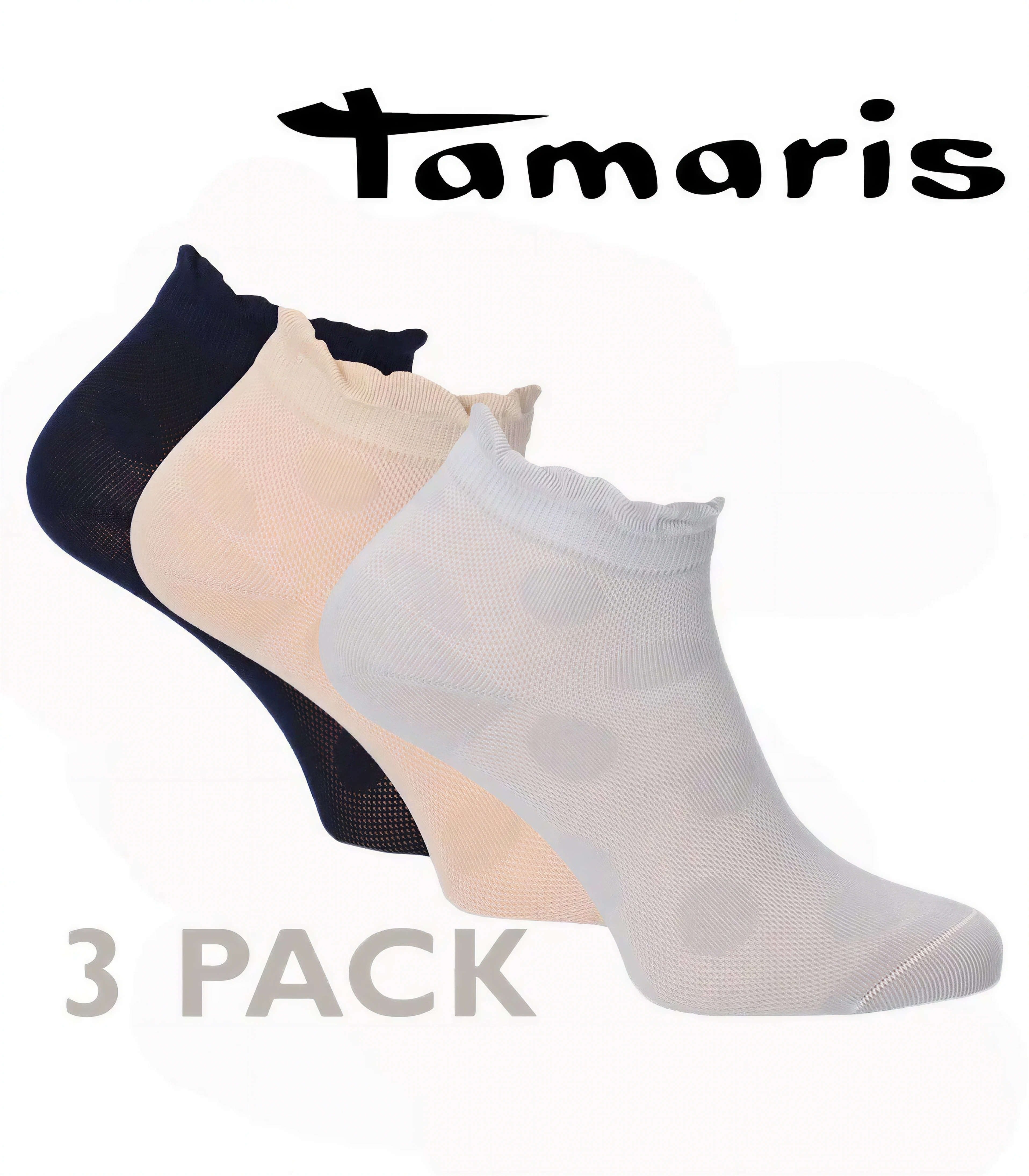 Tamaris Basicsocken Basicsocken ALL OVER PUNKTE Grau, Beige, Marine-39/42 (Set, 3-Paar, 3 Paare) aus hautfreundlicher Baumwolle