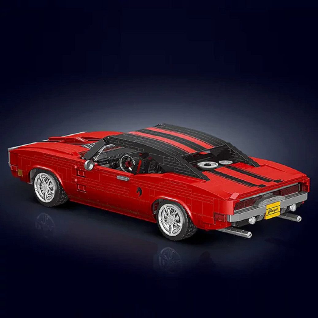 Mould King 10112 US-Muscle-Car Klassiker, 37 cm lang Konstruktions-Spielset, (1869 St) – Bild 4 von 5