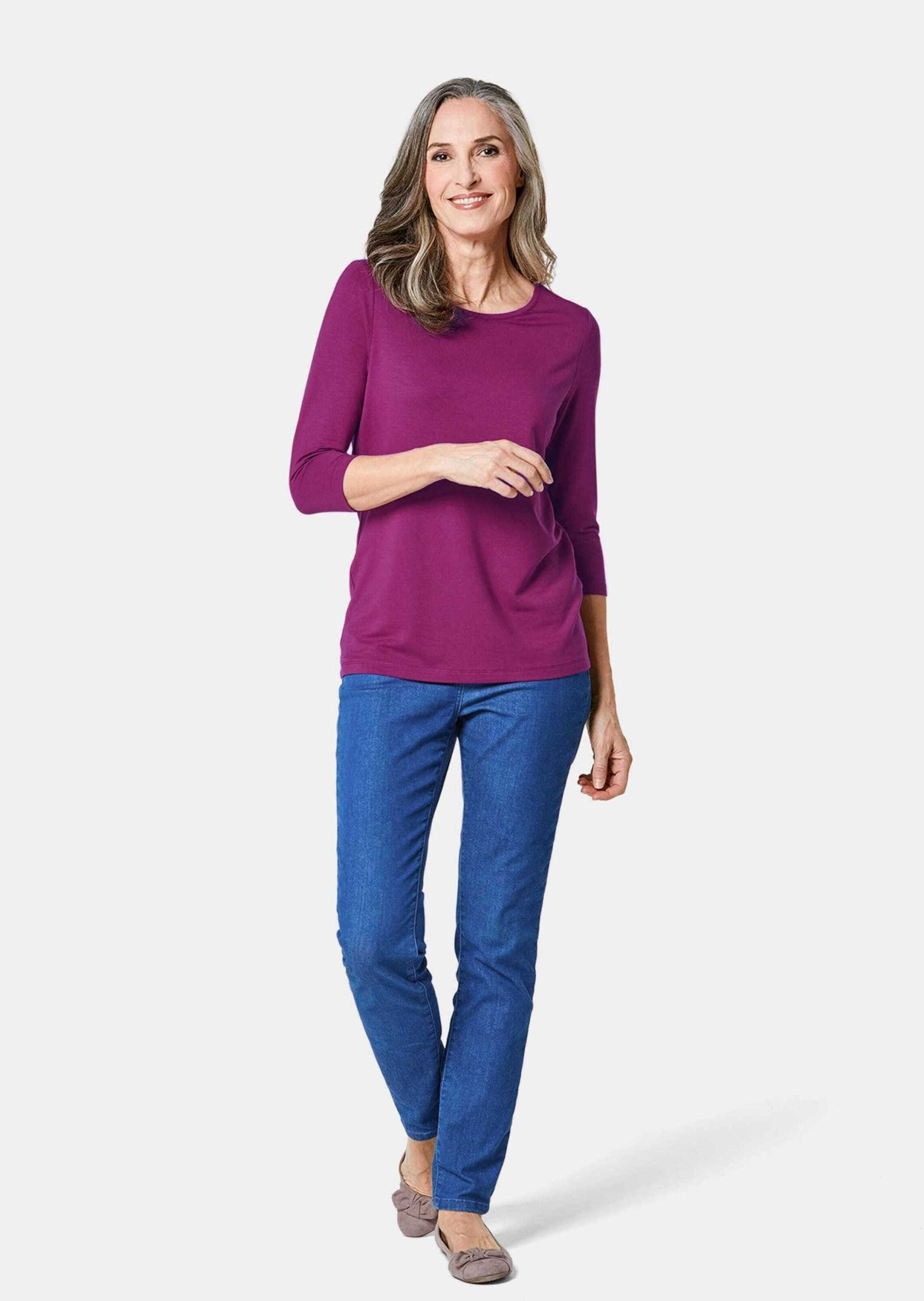 GOLDNER 3/4-Arm-Shirt Kombifreundliches Shirt mit ¾ günstig online kaufen