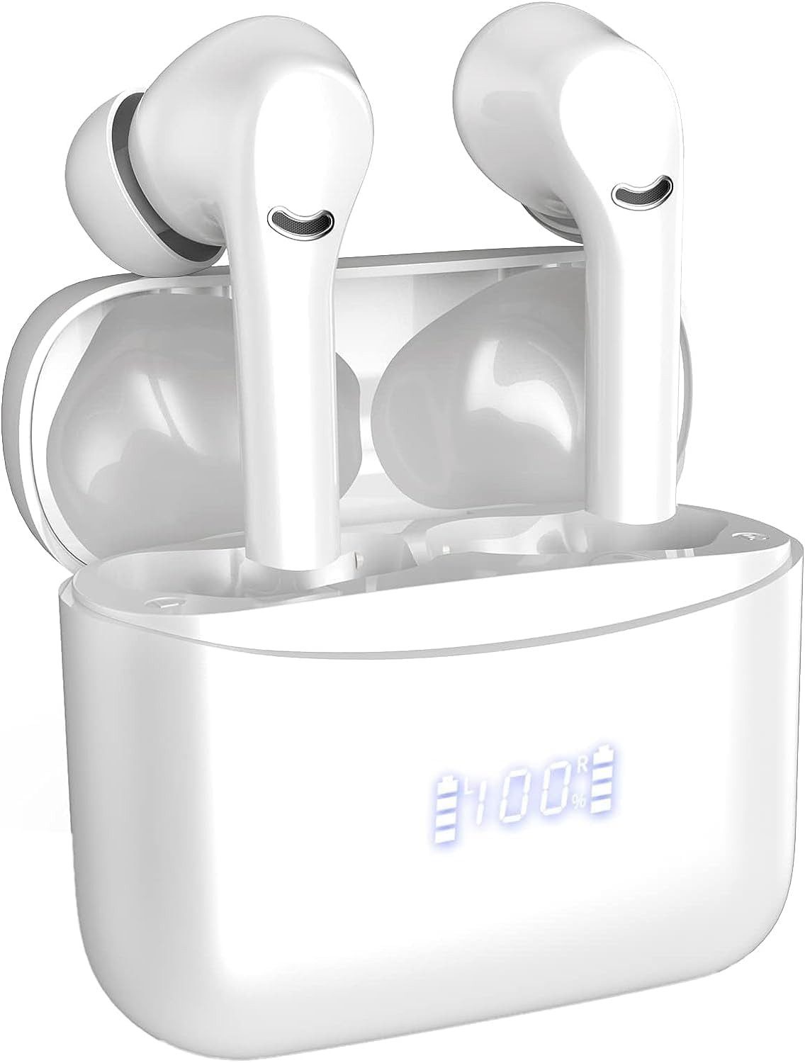 Mysic Bluetooth 5.3 Kabellos mit 4 ENC Mikrofon, 42 Std Spielzeit In-Ear-Kopfhörer (Kabellose Freiheit für ungestörten Musikgenuss, egal wo Sie sind., USB-C Ladekoffer Noise Cancelling Earbuds IPX7 Sport LED Anzeige)