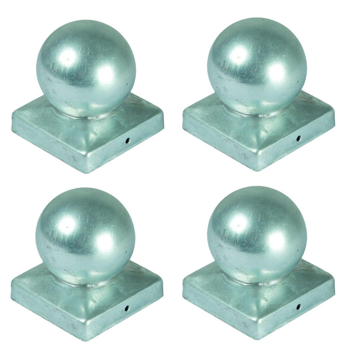 BURI Pfostenkappe 4x Pfostenkappe Kugel 90x90mm Zaunkappe Zierkappe Pfahl K günstig online kaufen