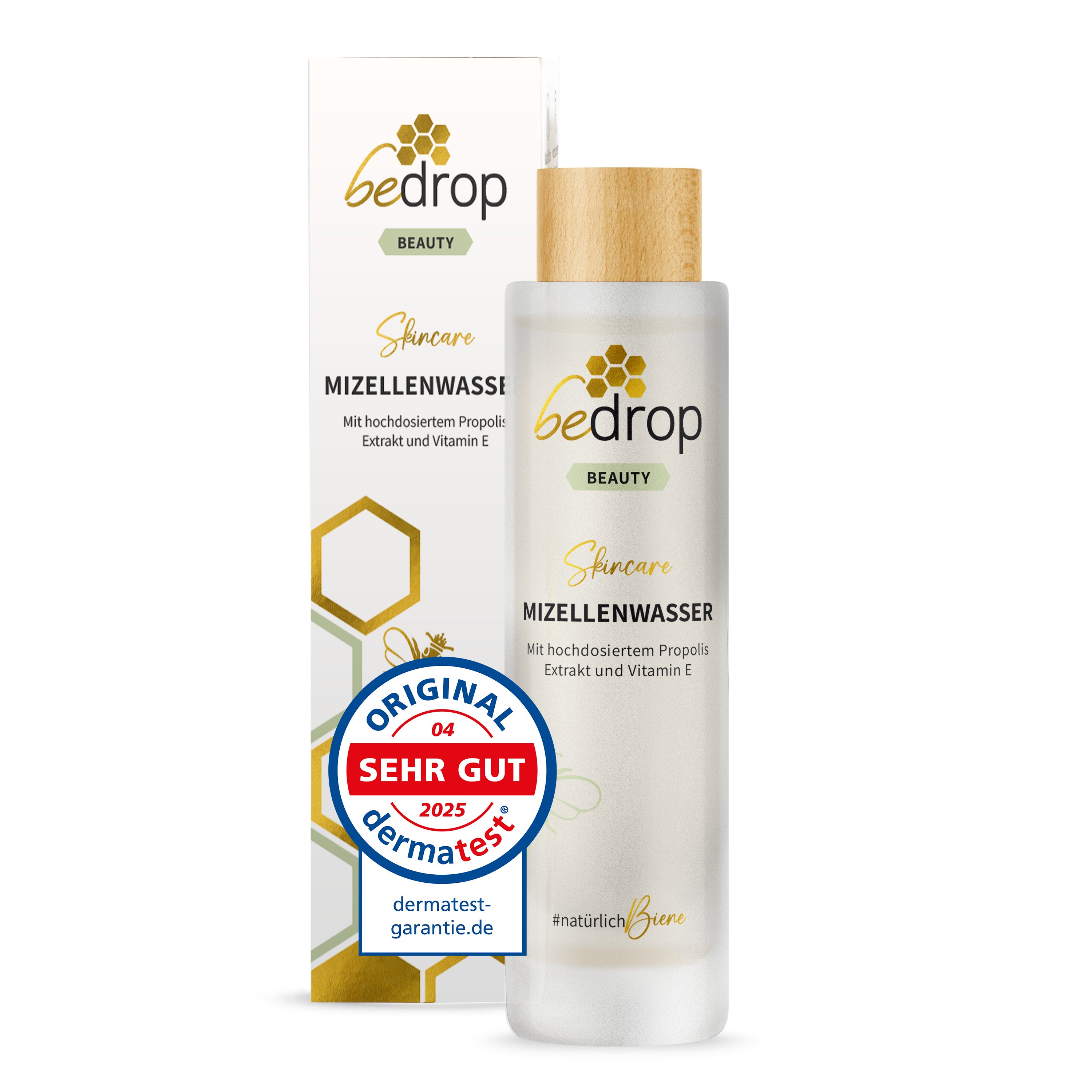 bedrop Тонер для лица MIZELLENWASSER / TONIKUM mit hochdosiertem Propolis Extrakt, Verfeinern des Hautbildes