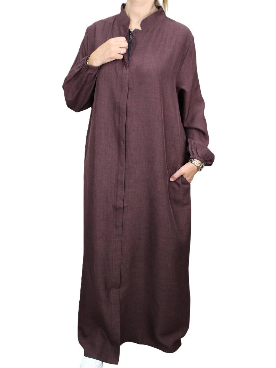 Stillkleid Abaya mit Reißverschluss Ferace Umstandskleid Stillmode Islam Modest
