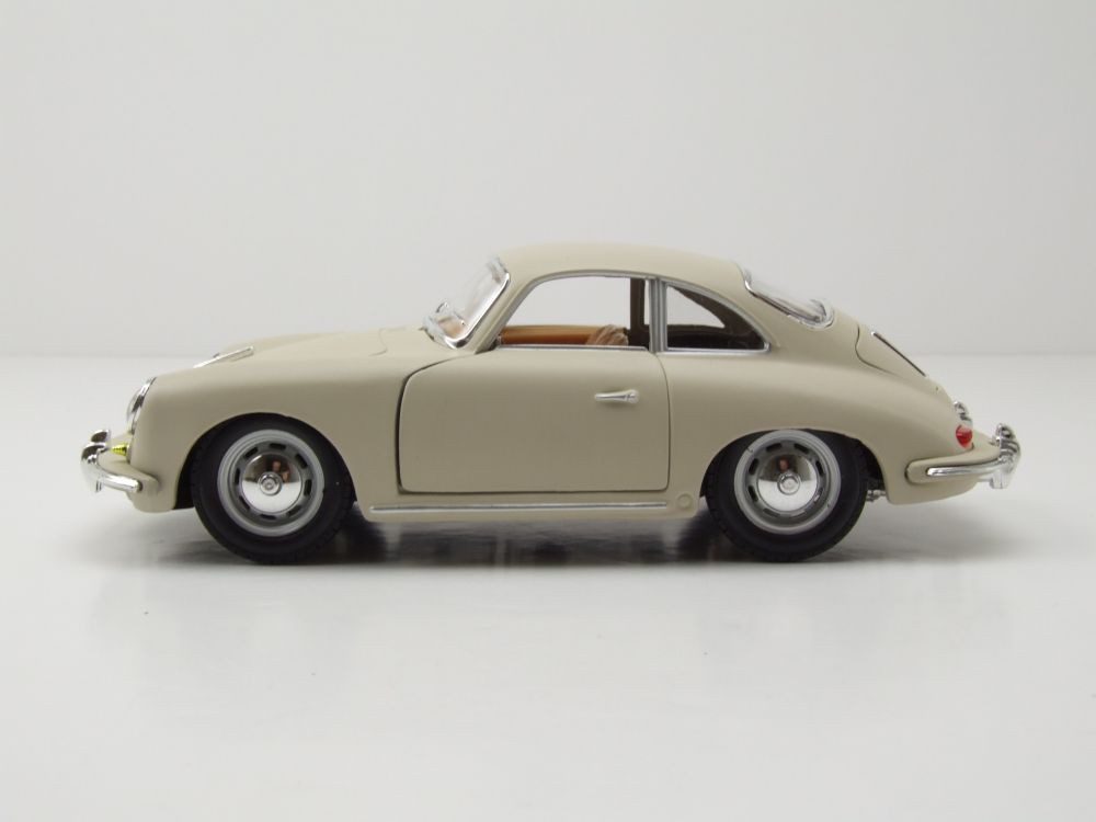 Bburago Modellauto Porsche 356 B Coupe 1961 creme, Maßstab 1:24