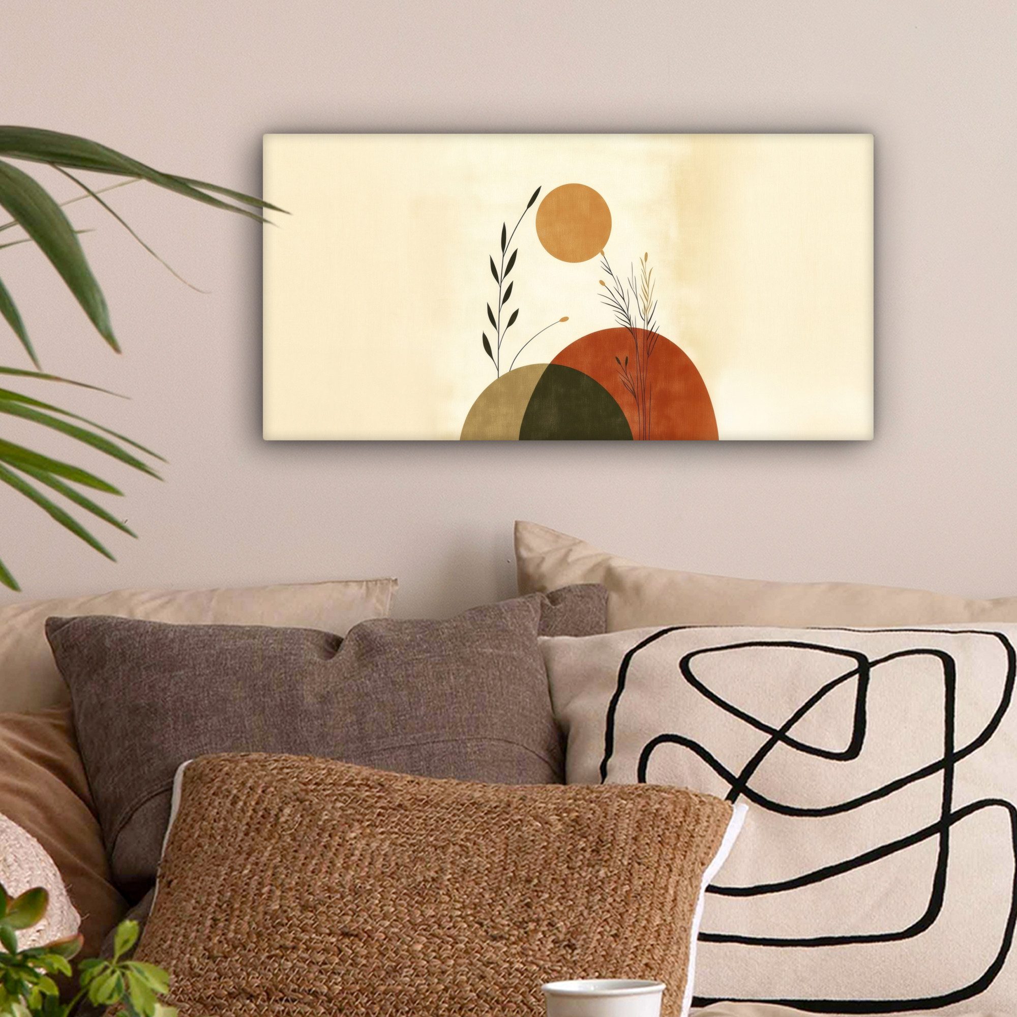 OneMillionCanvasses® Leinwandbild Panorama Pflanzen - Abstrakt günstig online kaufen