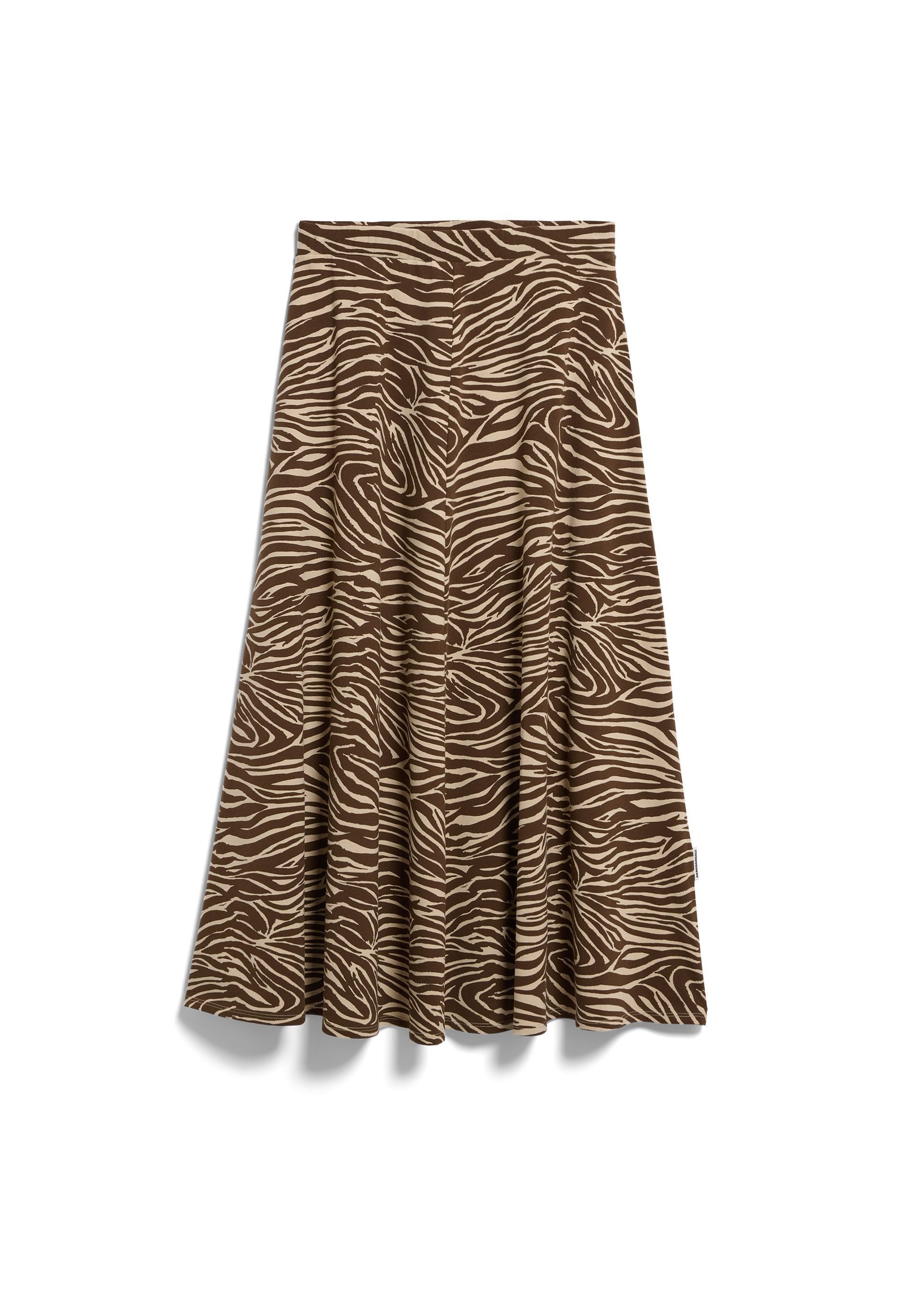 Armedangels Jerseyrock ILENIAA LARAA ZEBRA Bio-Baumwoll Mix (Loose Fit) Midi