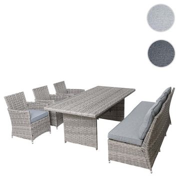 MCW Sitzgruppe »MCW-G59«, (5-tlg), Garten, Bezüge mit Reißverschluss, 6 Sitzplätze, Verstärkte Tischplatte für zusätzliche Stabilität