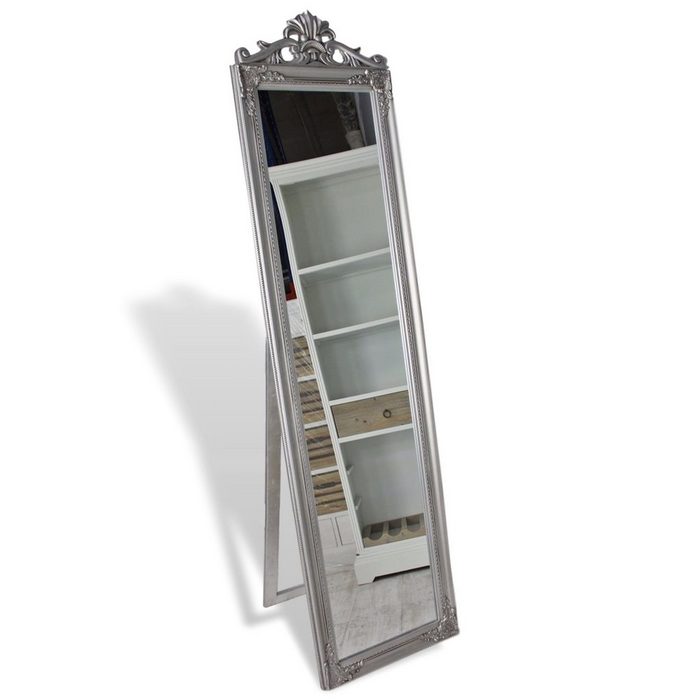 elbmöbel Standspiegel Standspiegel silber groß Spiegel: Standspiegel 180x45x5 cm silber Barock
