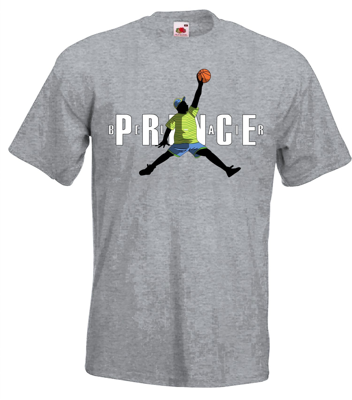 Herren mit T-Shirt Grau Designz Frontprint Youth Fresh Prince T-Shirt trendigem