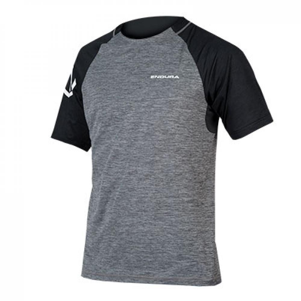 Endura Funktionsshirt Endura SingleTrack Kurzarmtrikot Zinn-Grau Größe S