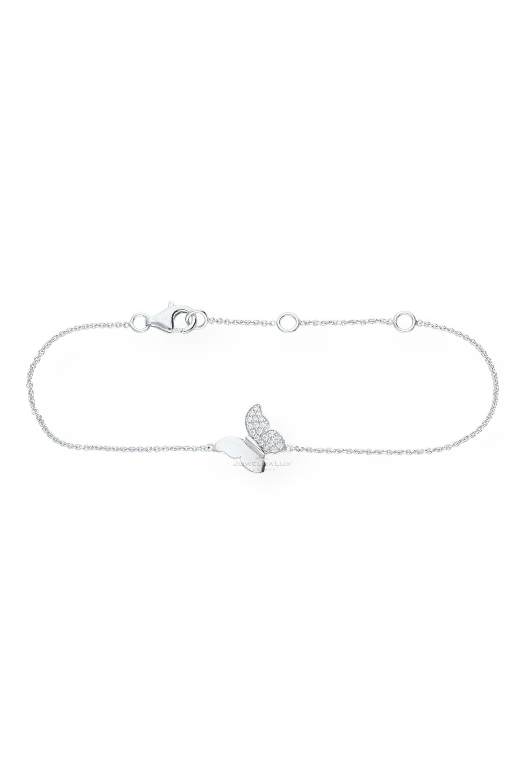 JuwelmaLux Silberarmband Armband Silber Schmetterling Schmuckschachtel (1-tlg), Silber inkl. Armband Damen Zirkonia 925/000, mit