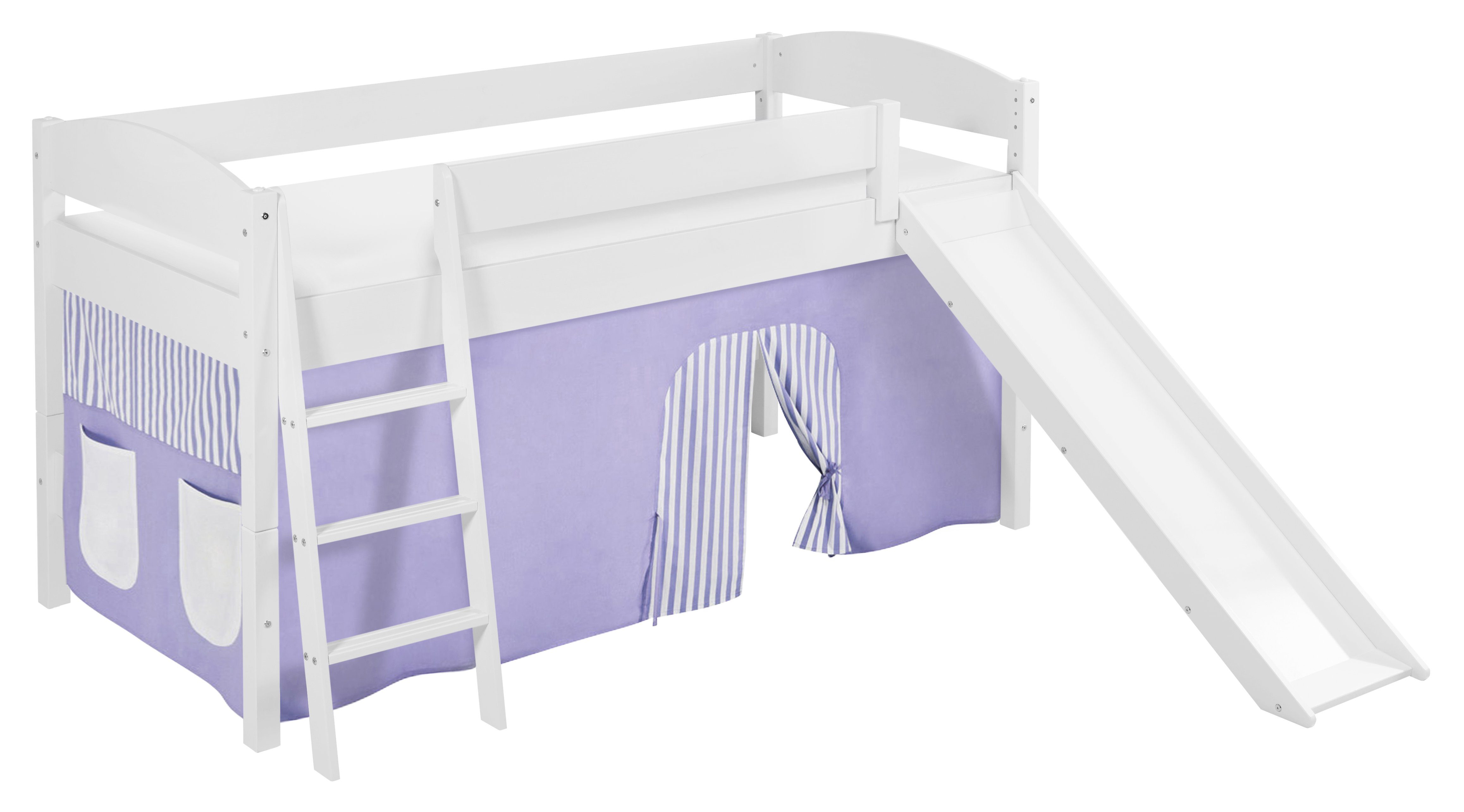 Lilokids Hochbett IDA Systembett Hochbett Umbaubar in Einzelbett, Hochbett und L-Etagenbett