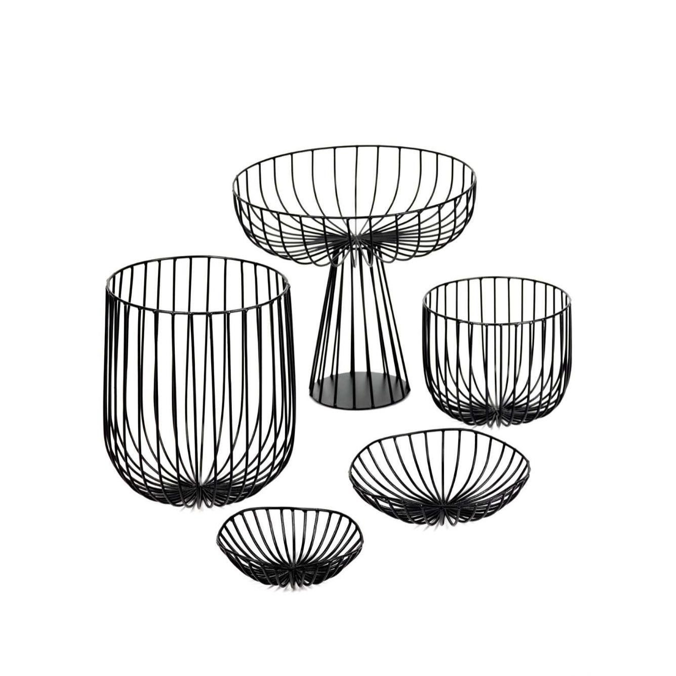 Serax Obstschale SERAX Aufbewahrungskorb Nana Metall Schwarz (8,5cm)