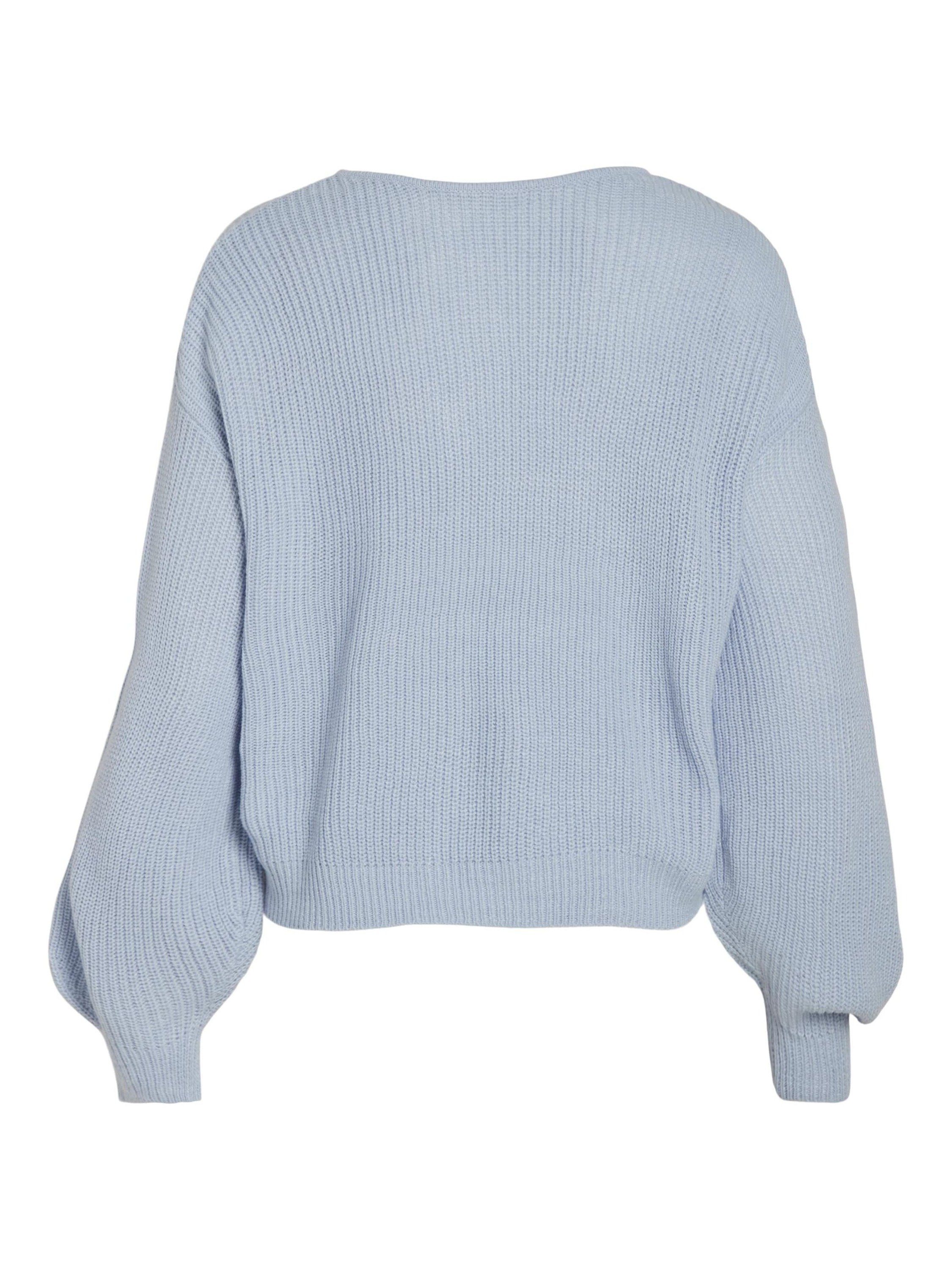 Vila Strickpullover Ora (1-tlg) Spitze (51) blau