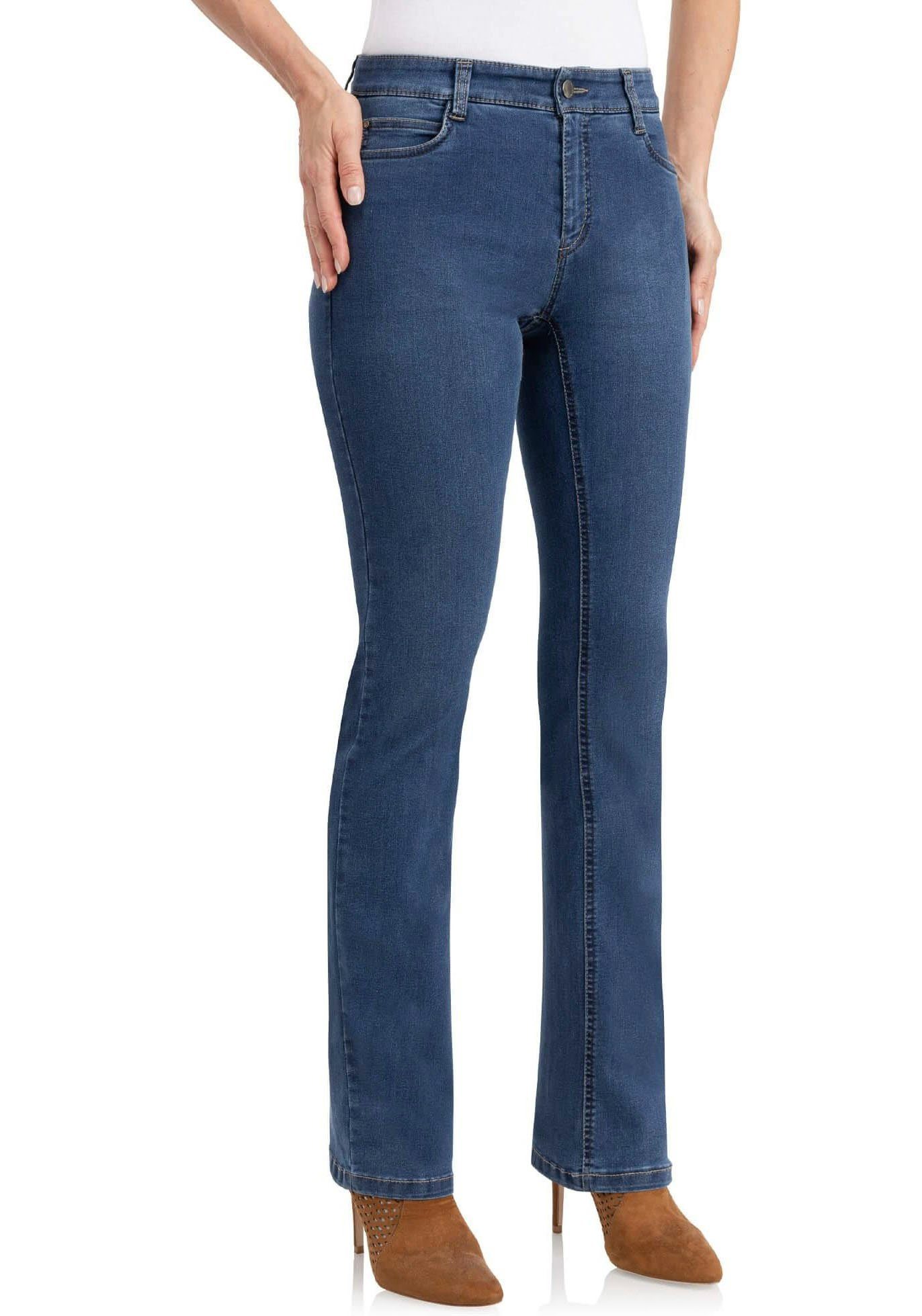 wonderjeans Bootcut-Jeans Figurbetonte Form mit leicht günstig online kaufen