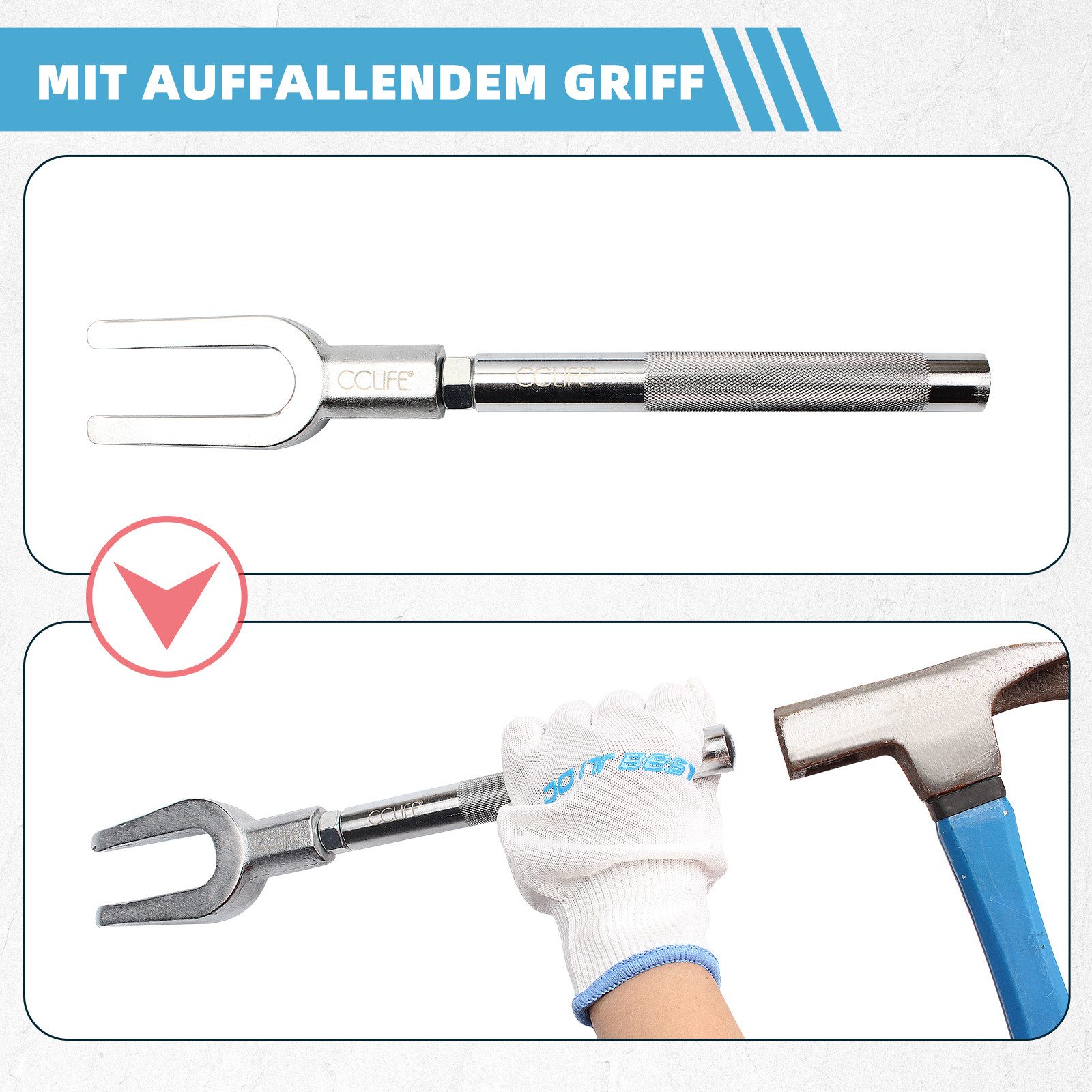CCLIFE Kugelgelenkabzieher Trenngabel Montagegabel Spurstangenkopf Abzieher