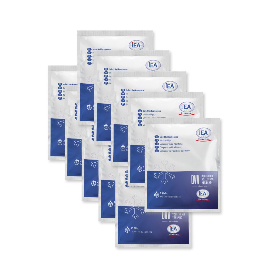 IEA Medical Kühlpad Sofort-Kälte-Kompresse, Kühlpacks für Prellungen & andere Verletzungen, Komplettset 10-tlg., Set, Einmal-Kühlpacks, Kühlpack zum knicken, Kühlkompresse, Kältekompresse
