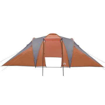 vidaXL Kuppelzelt Zelt Campingzelt Familienzelt Freizeitzelt 6 Personen Grau Orange 576